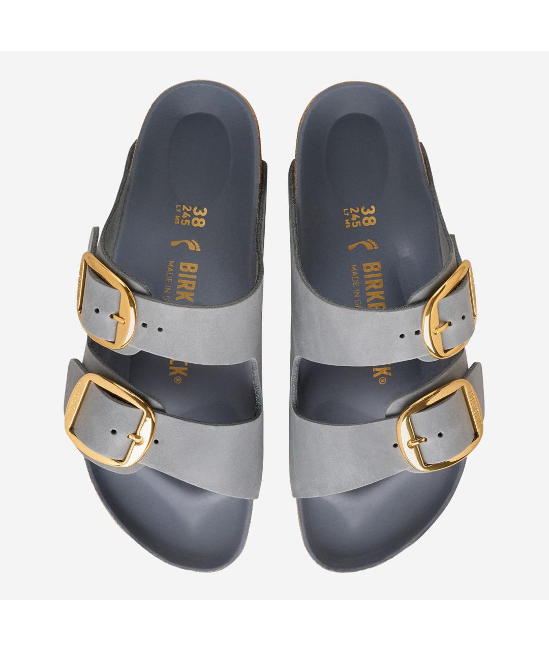 BIRKENSTOCK Серые замшевые сандалии, фото 2