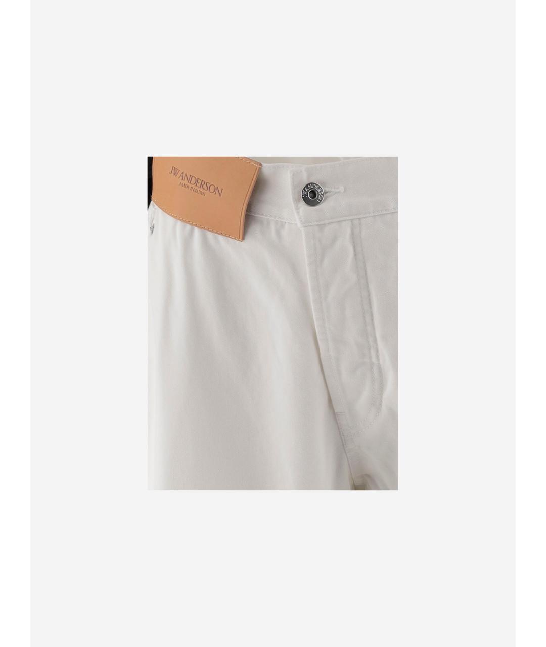 J.W.ANDERSON Белые хлопковые прямые джинсы, фото 3