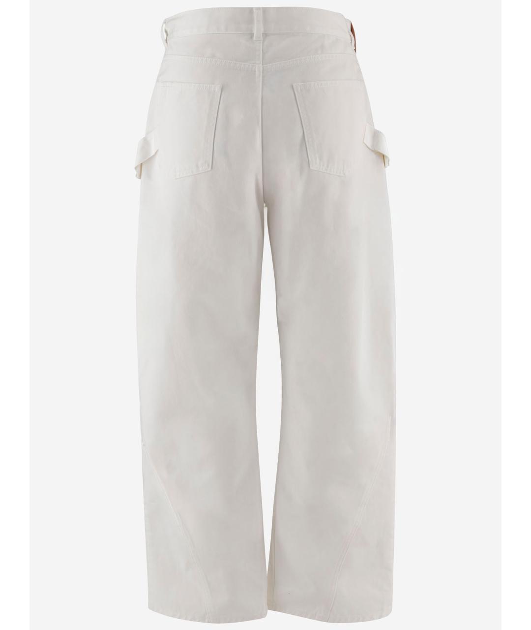 J.W.ANDERSON Белые хлопковые прямые джинсы, фото 2