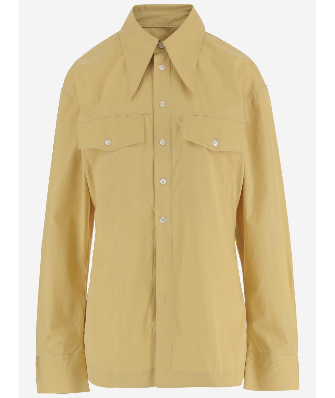 Ami Paris Желтая хлопковая рубашка, фото 4