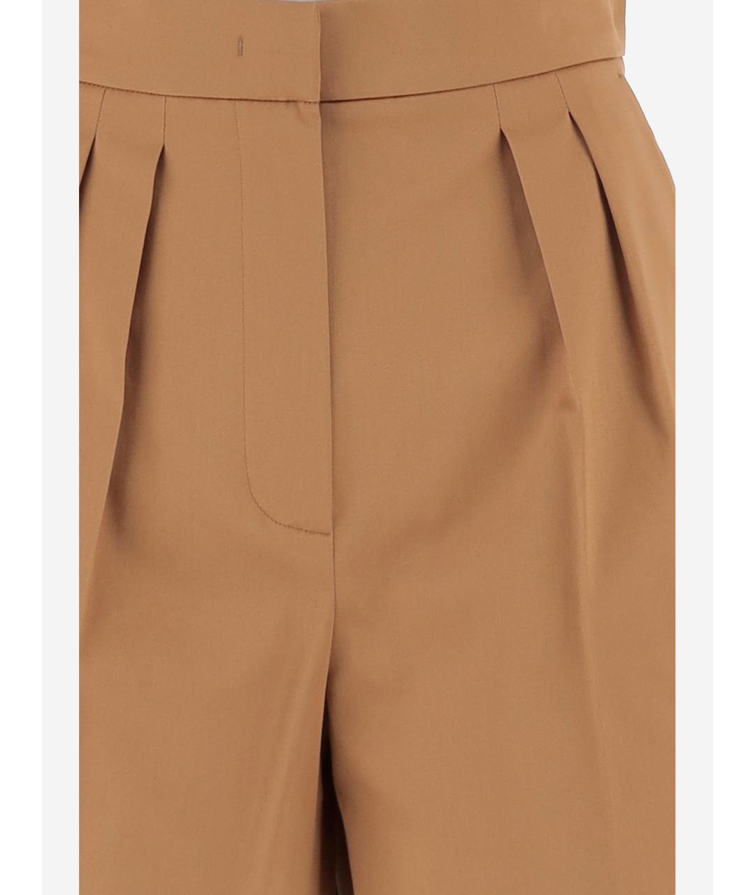 MAX MARA Коричневые хлопковые шорты, фото 3