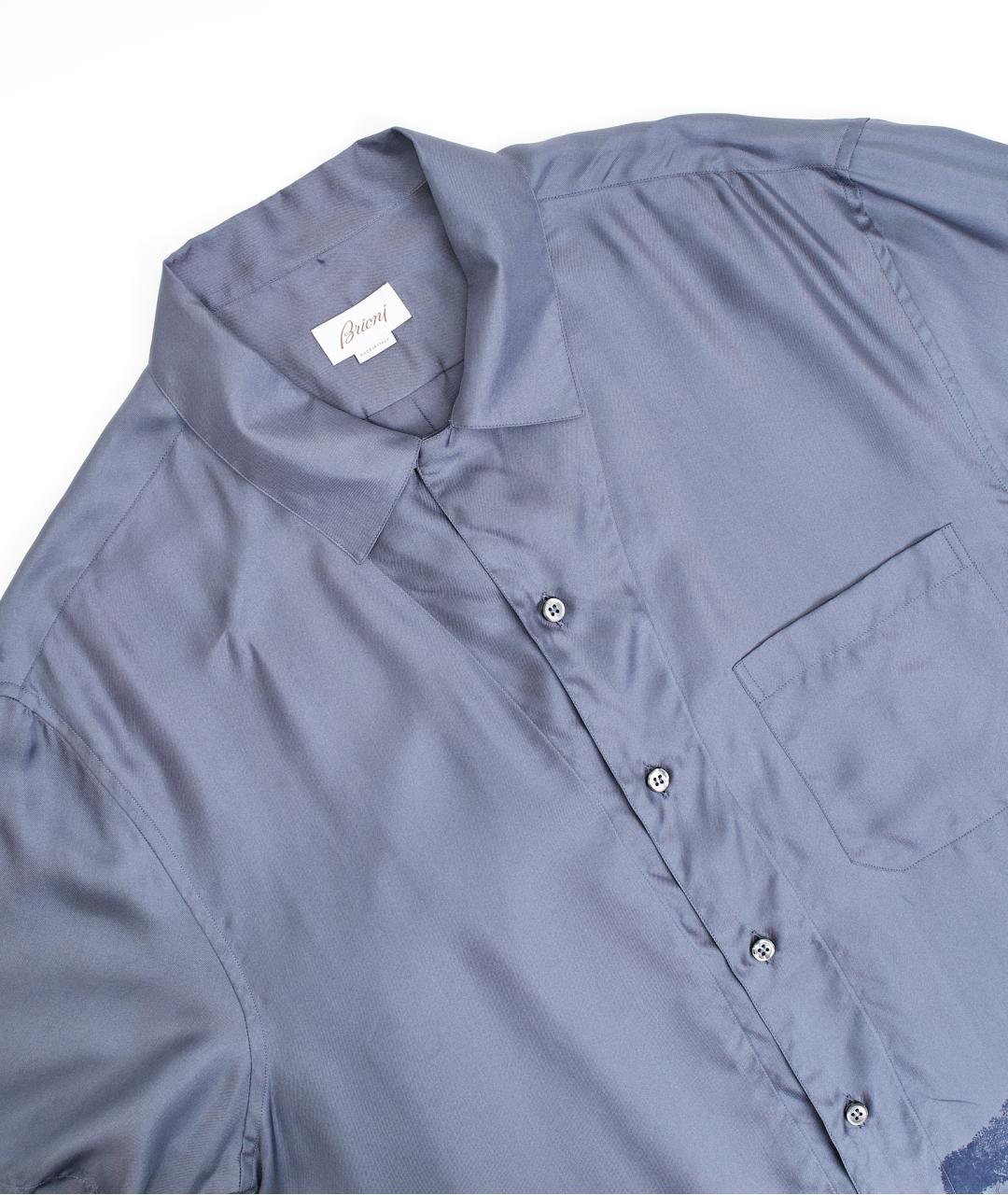 BRIONI Серая шелковая кэжуал рубашка, фото 5
