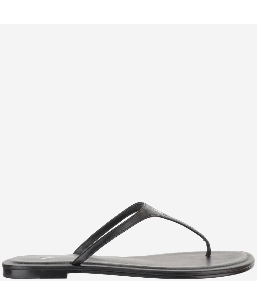 POLO RALPH LAUREN Черные кожаные шлепанцы, фото 6