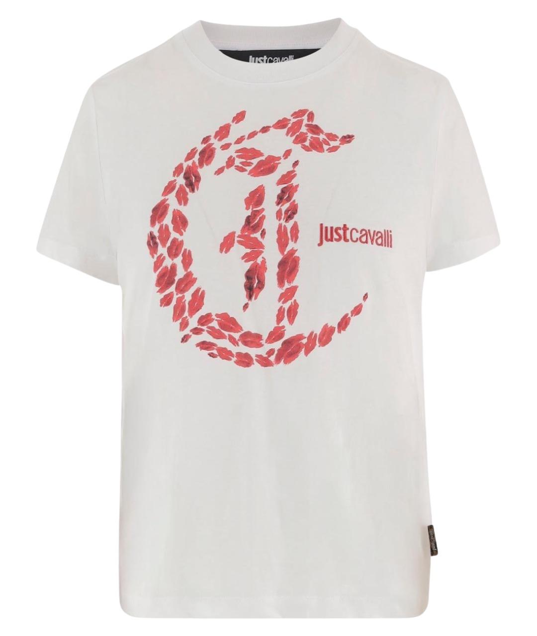 JUST CAVALLI Белая хлопковая футболка, фото 1