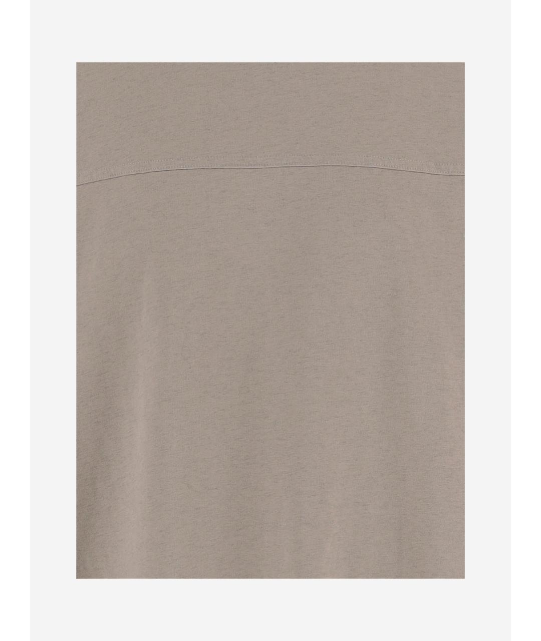 JACQUEMUS Серая хлопковая футболка, фото 3