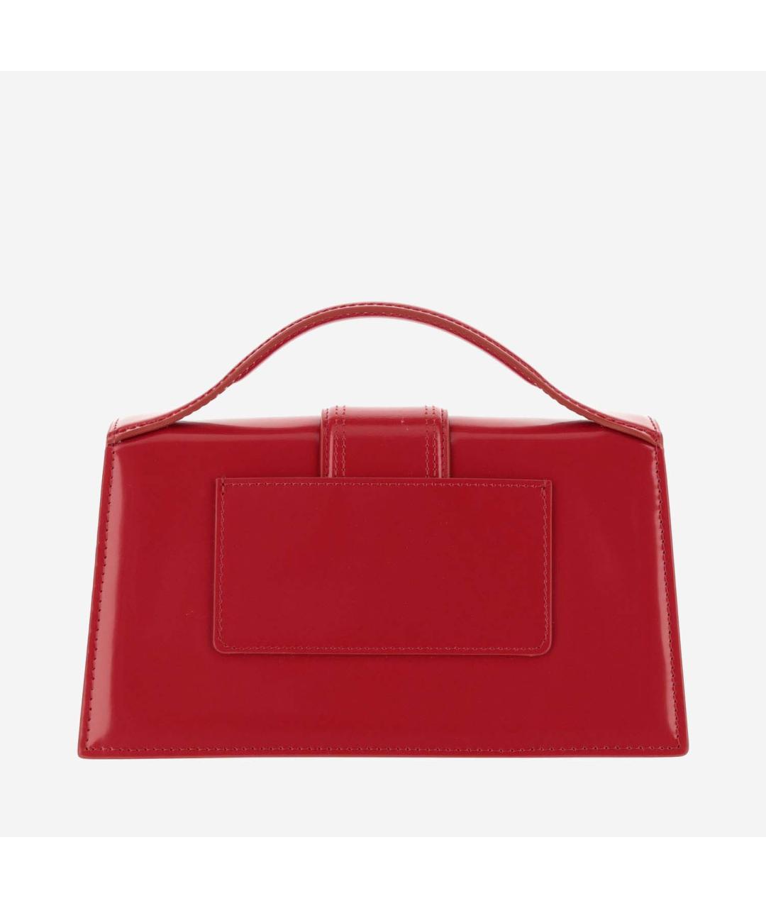 JACQUEMUS Красная кожаная сумка с короткими ручками, фото 3