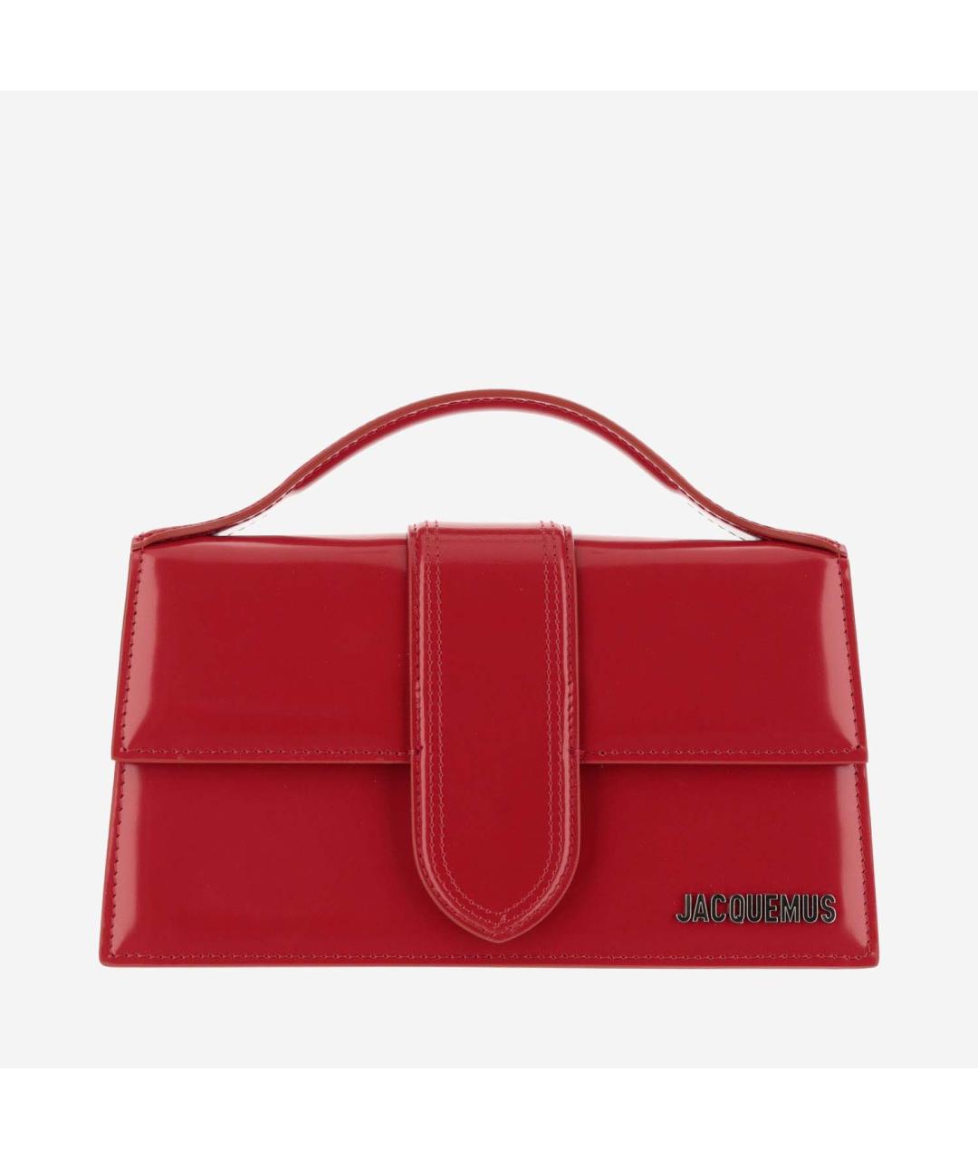 JACQUEMUS Красная кожаная сумка с короткими ручками, фото 6