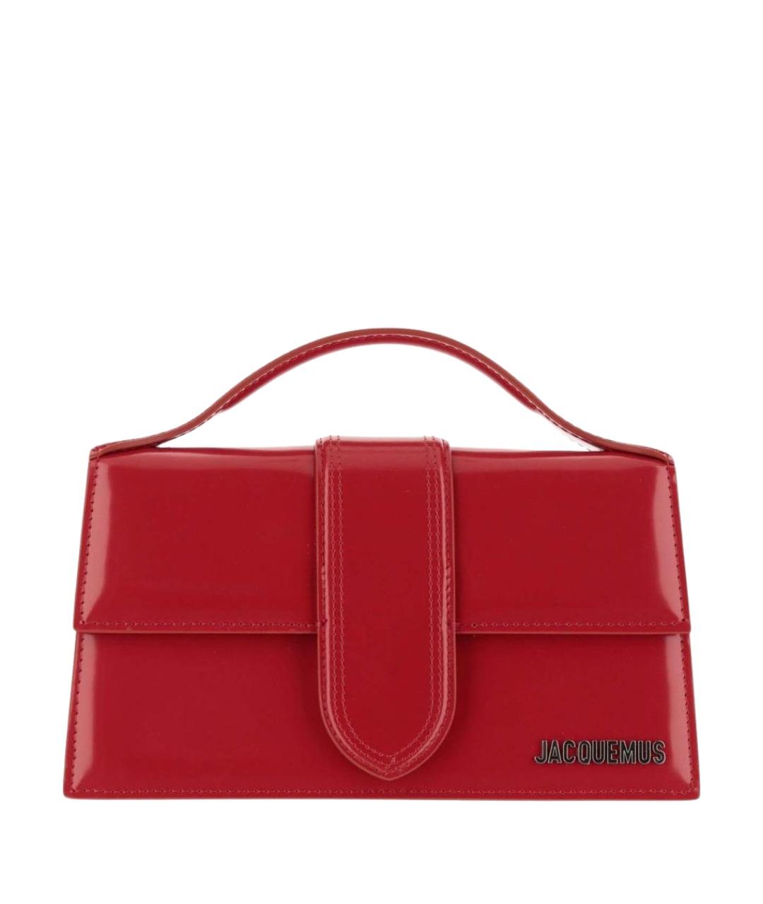 JACQUEMUS Красная кожаная сумка с короткими ручками, фото 1