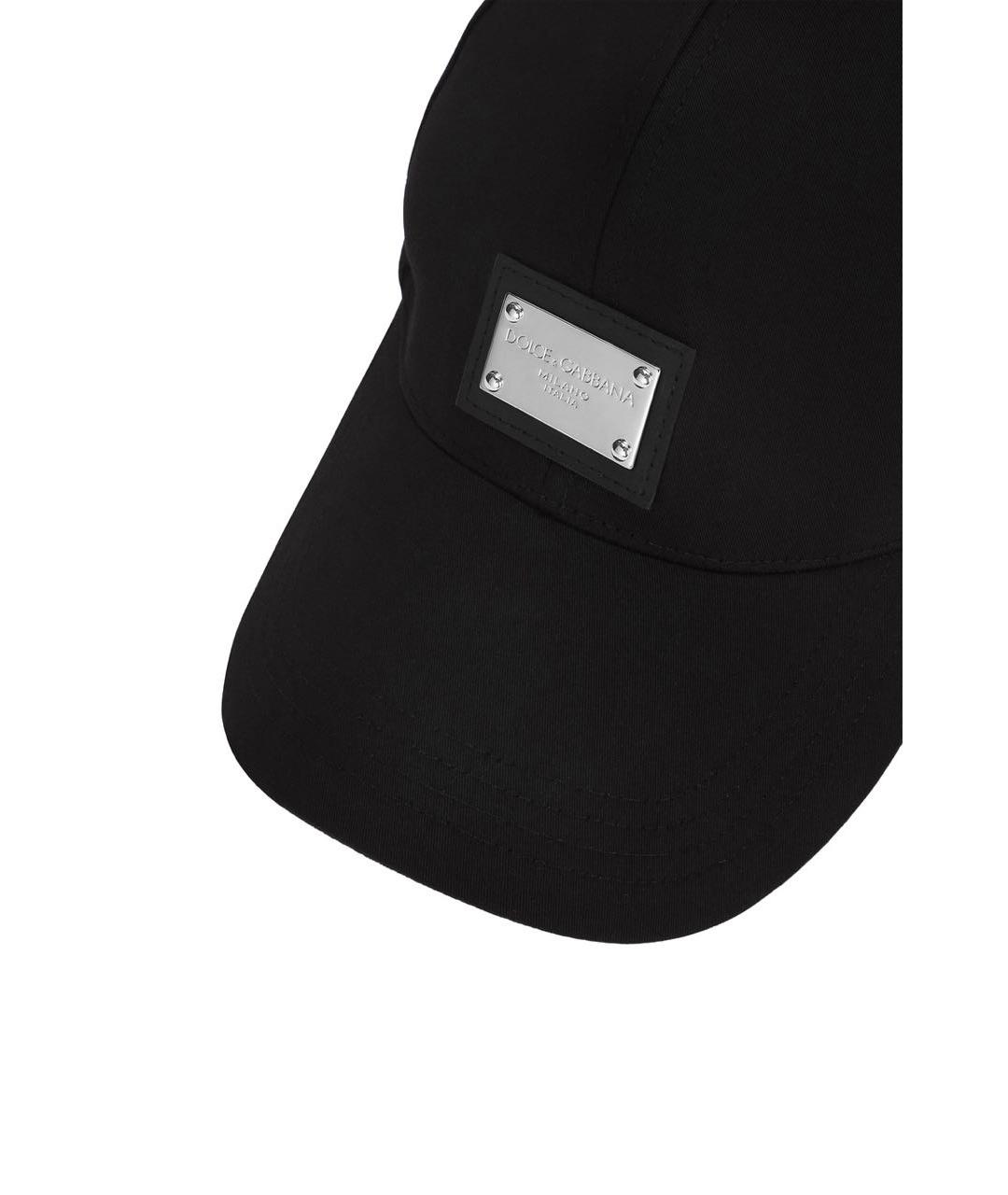 DOLCE&GABBANA Черная хлопковая кепка/бейсболка, фото 3