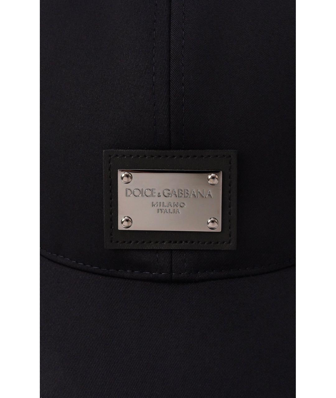 DOLCE&GABBANA Черная хлопковая кепка/бейсболка, фото 4