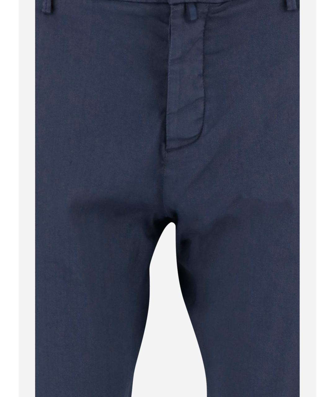JACOB COHEN Синие хлопковые повседневные брюки, фото 3
