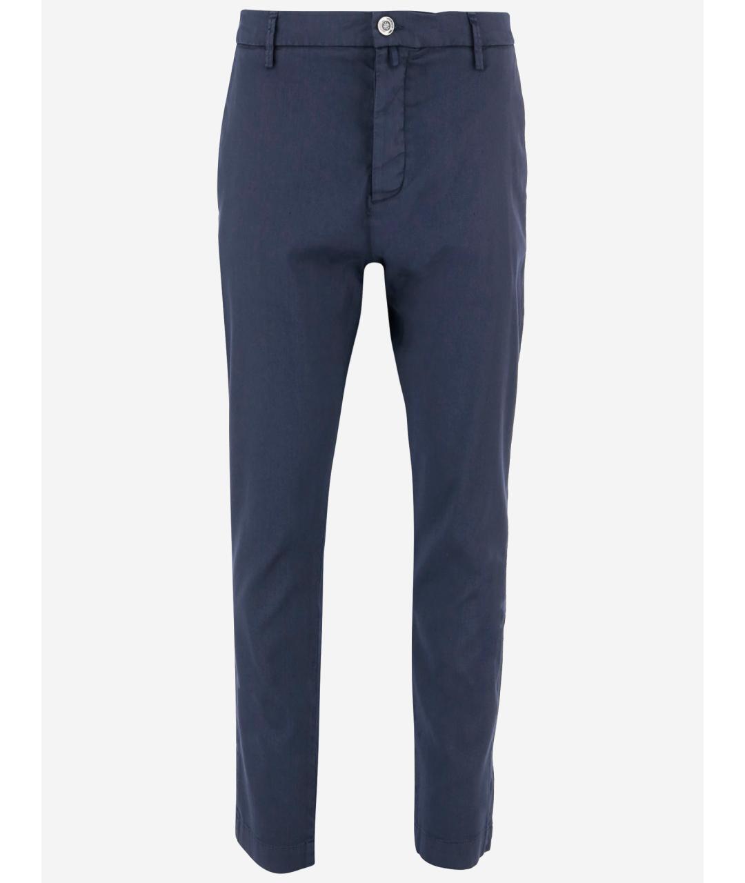 JACOB COHEN Синие хлопковые повседневные брюки, фото 4