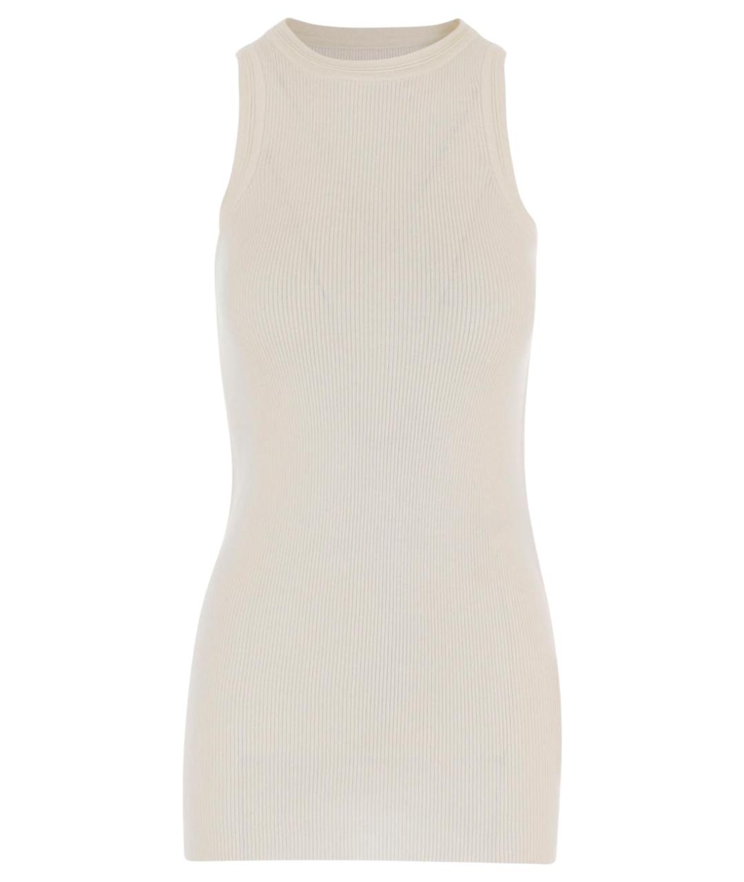 PHOEBE PHILO Бежевая хлопковая майка, фото 1