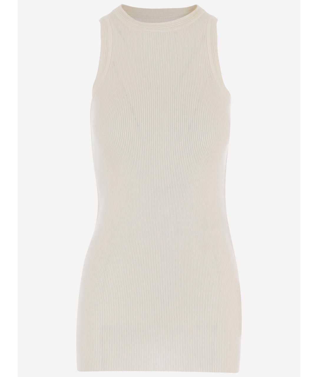 PHOEBE PHILO Бежевая хлопковая майка, фото 4