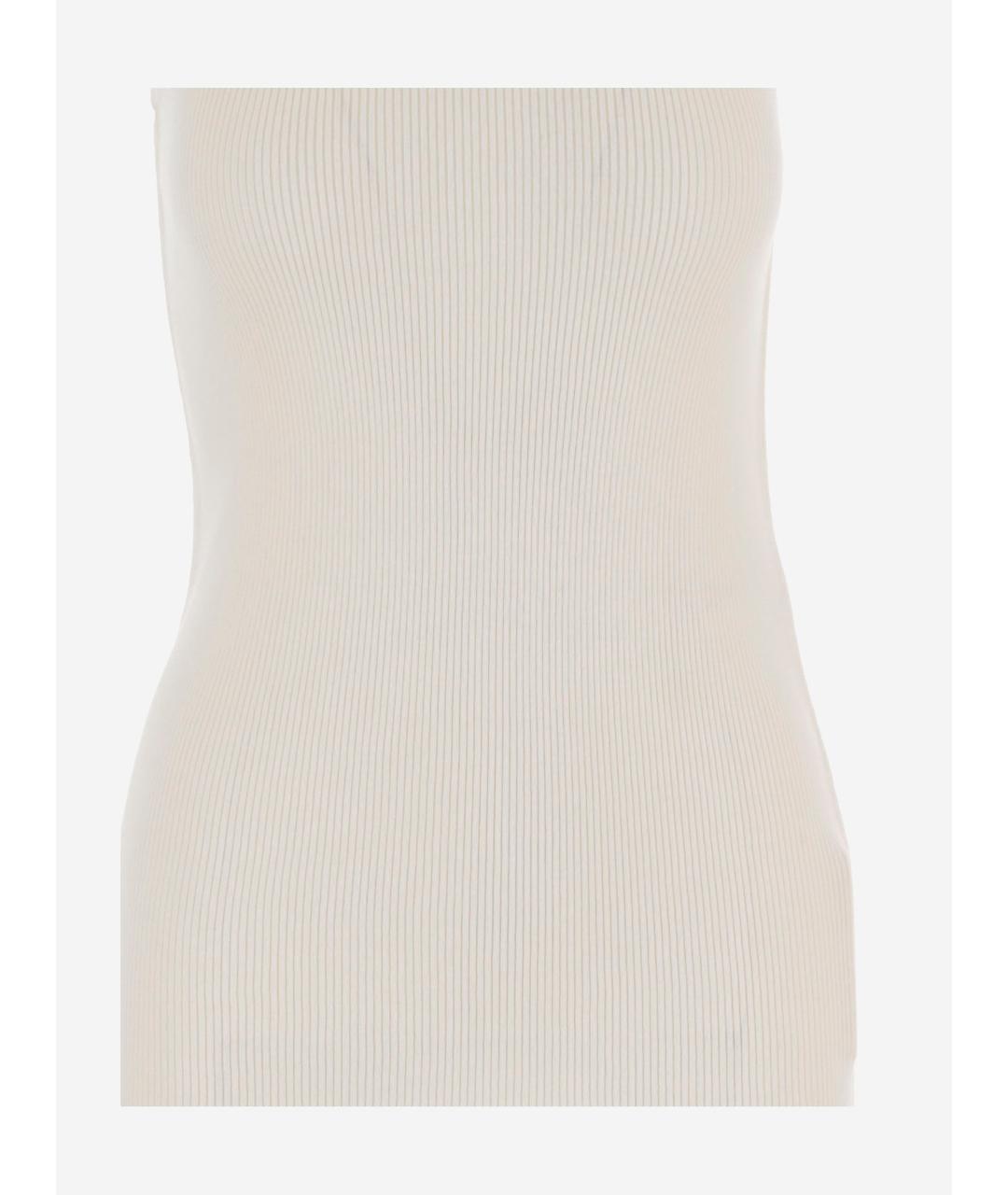 PHOEBE PHILO Бежевая хлопковая майка, фото 3