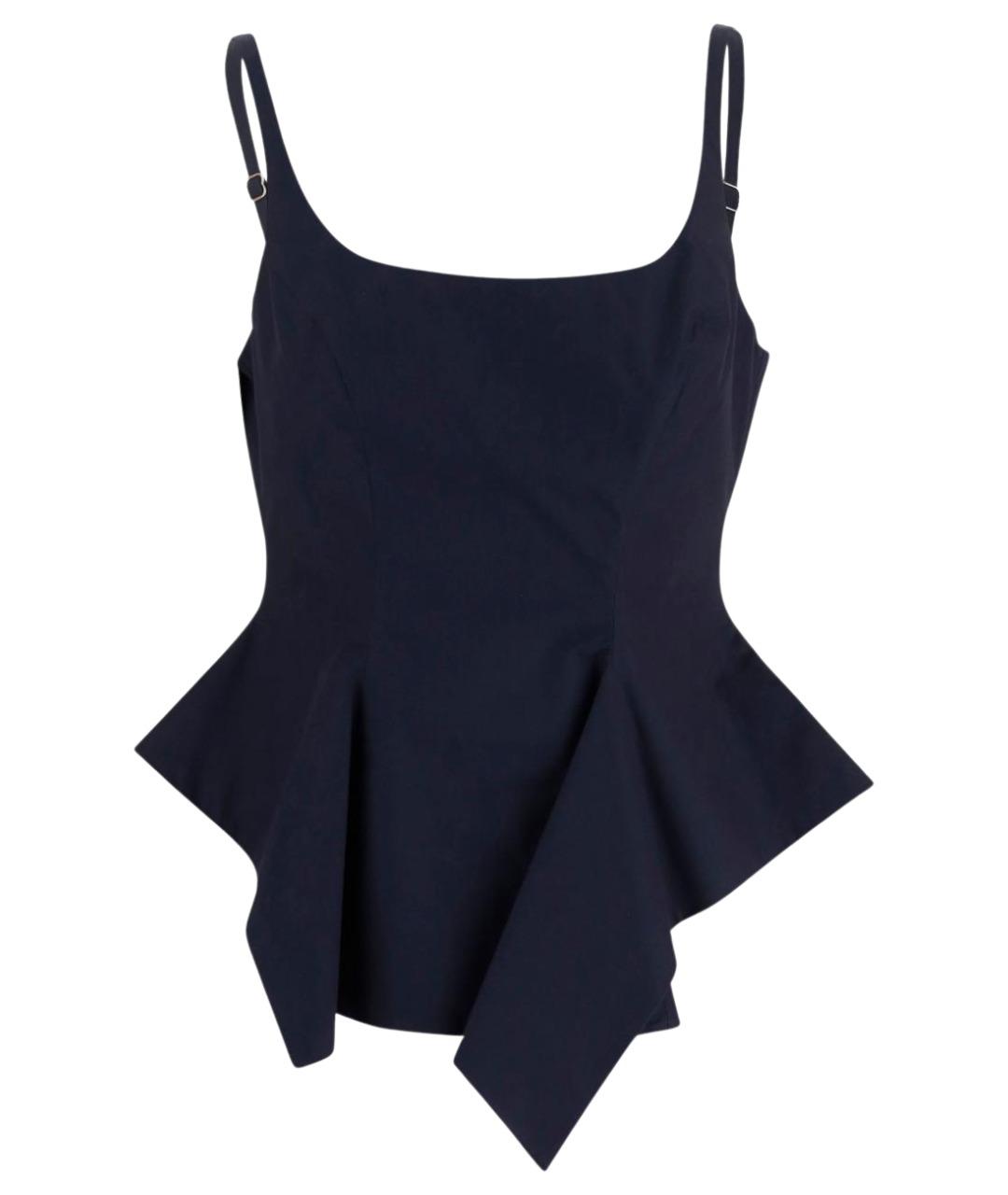 KHAITE Темно-синяя хлопковая майка, фото 1