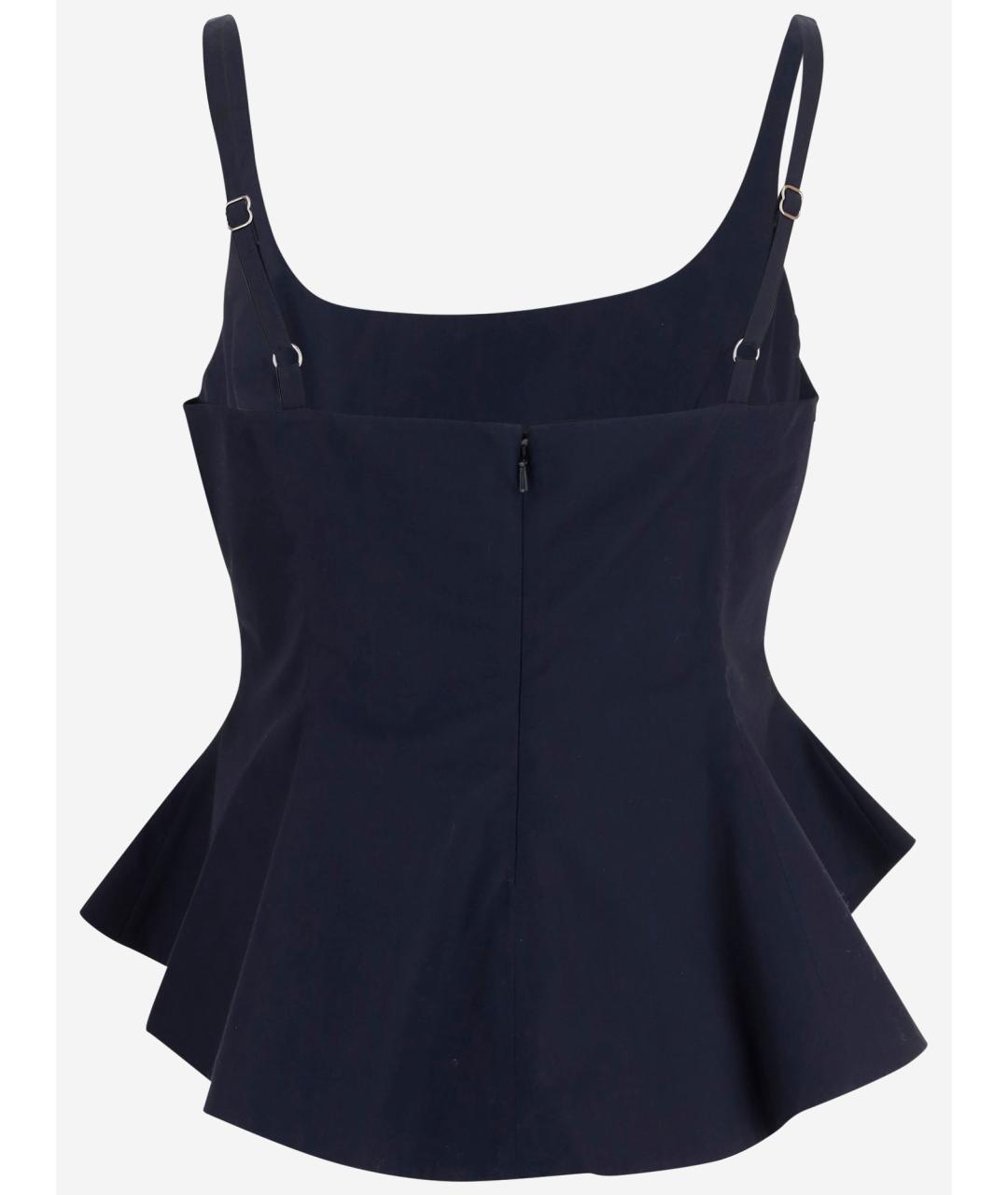 KHAITE Темно-синяя хлопковая майка, фото 2