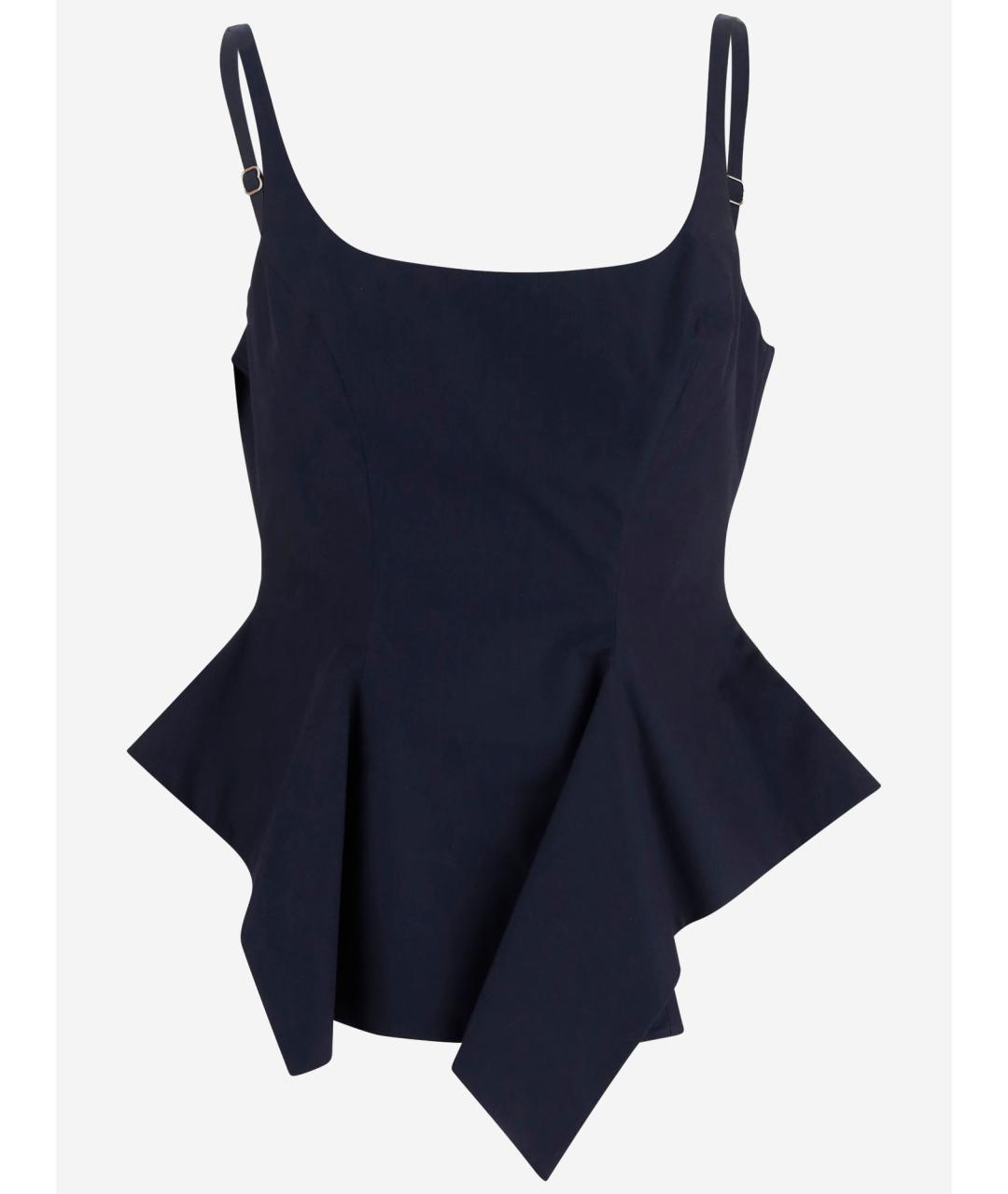 KHAITE Темно-синяя хлопковая майка, фото 4