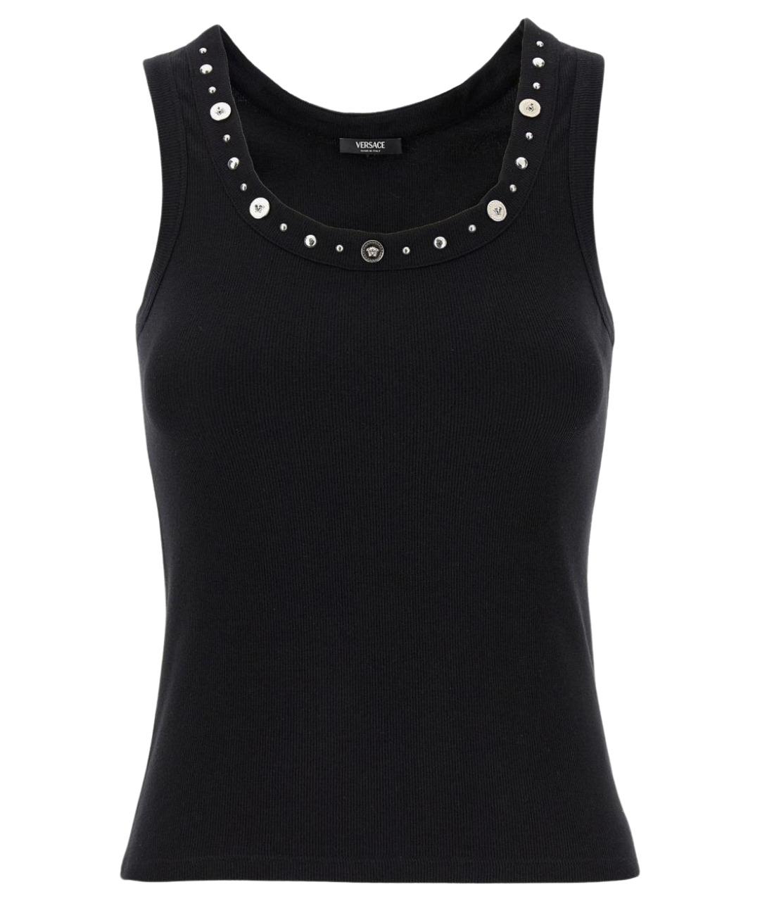 VERSACE Черная хлопковая майка, фото 1