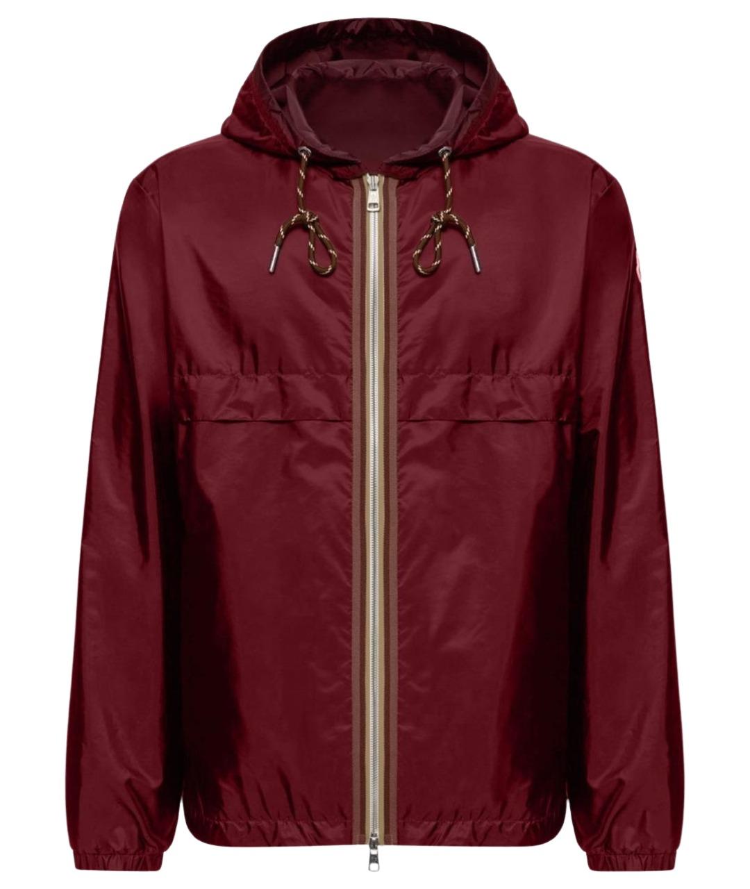MONCLER Бордовая полиамидовая куртка, фото 1