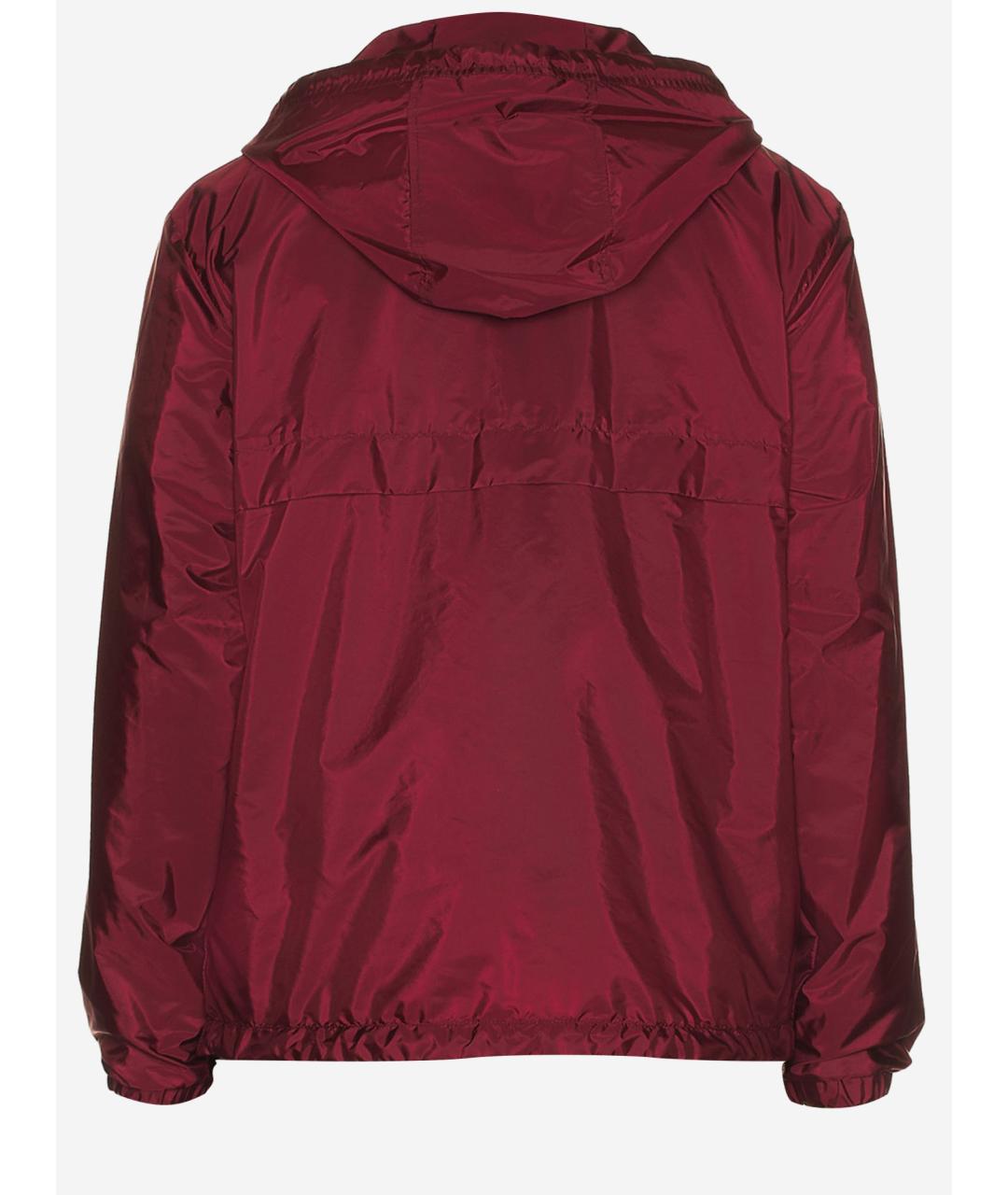 MONCLER Бордовая полиамидовая куртка, фото 2
