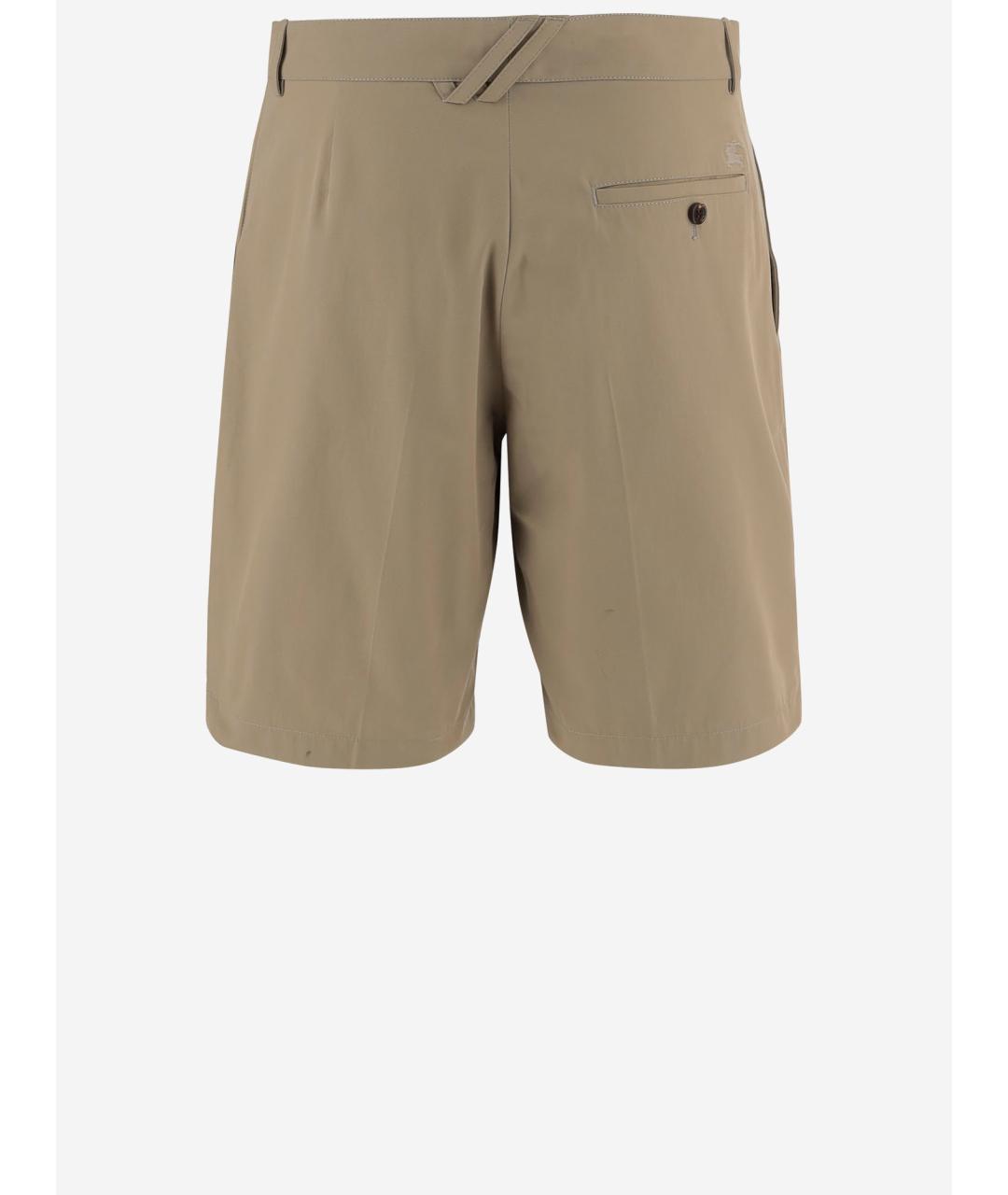 BURBERRY Бежевые хлопковые шорты, фото 2