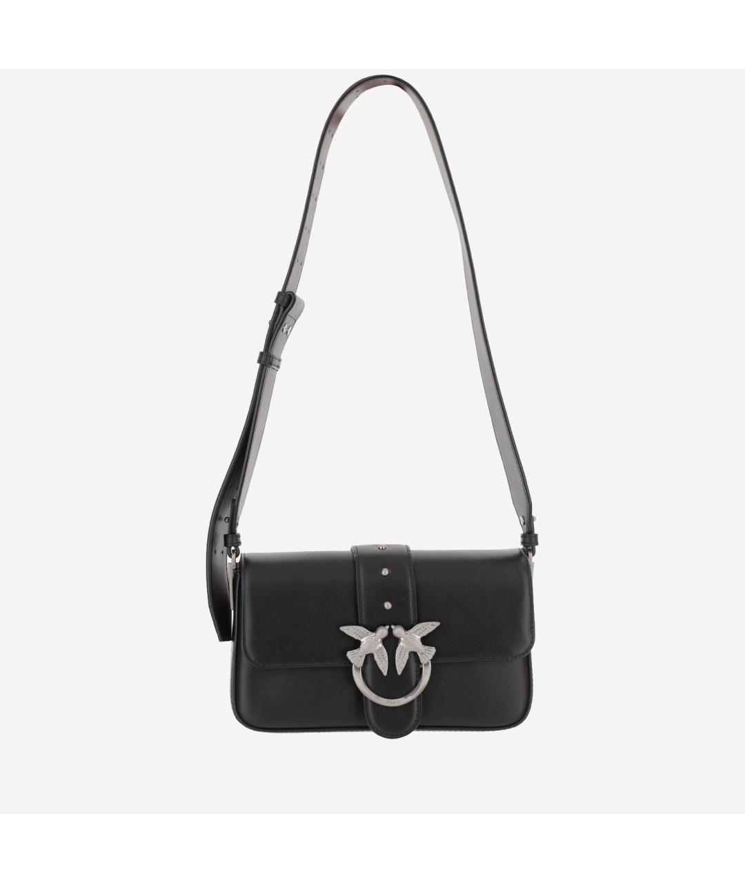 PINKO Черная кожаная сумка через плечо, фото 5
