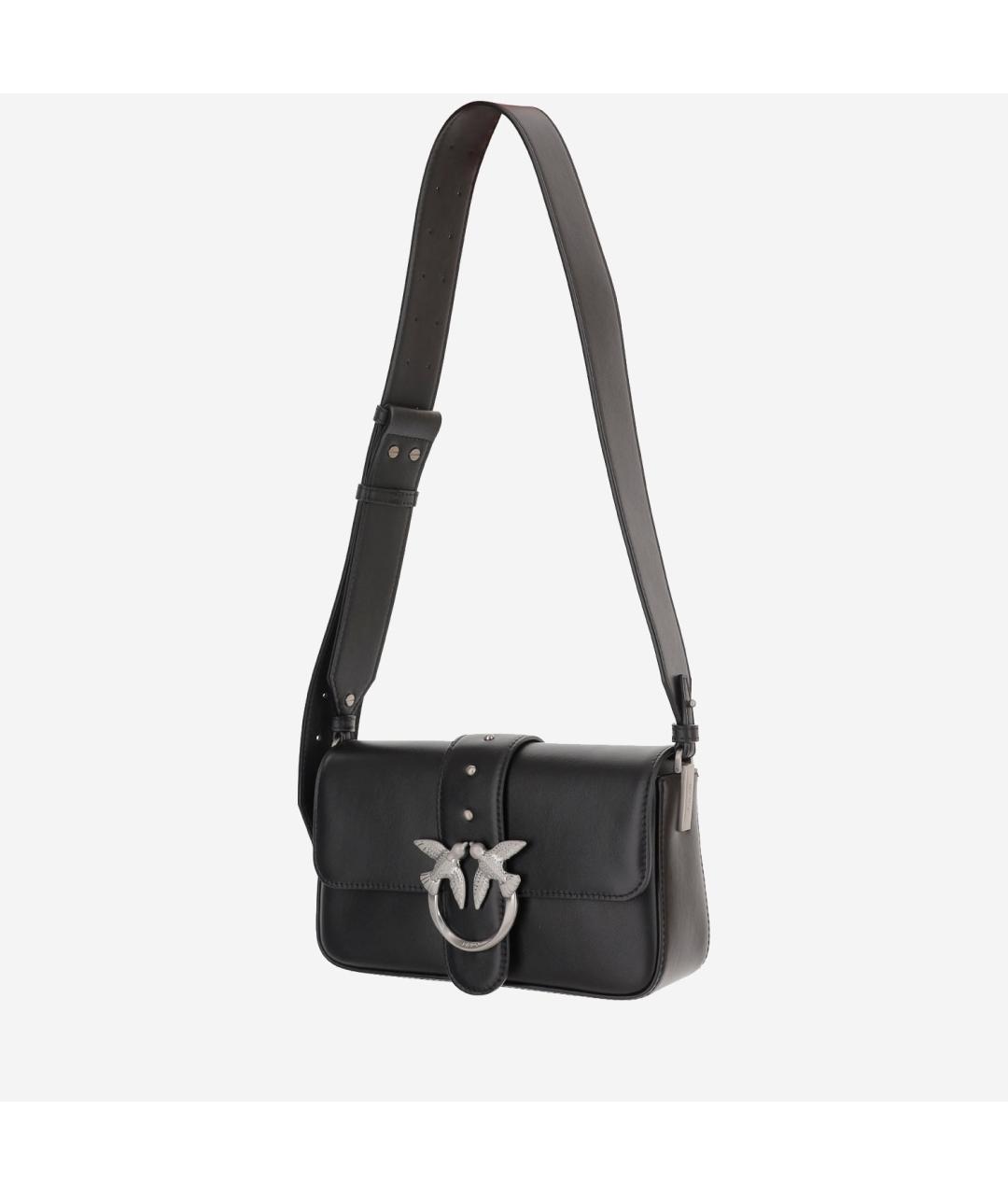 PINKO Черная кожаная сумка через плечо, фото 2