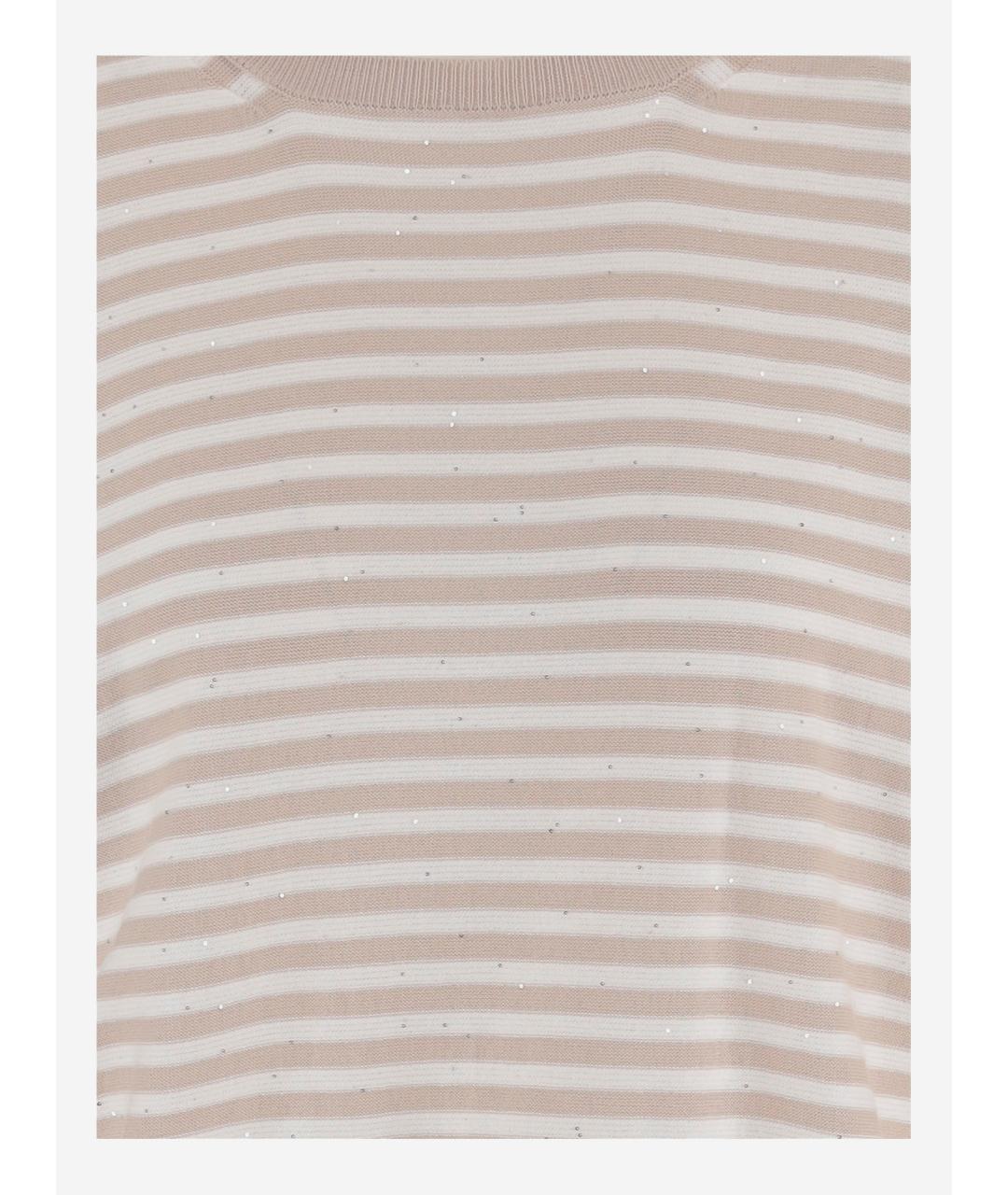 Bruno Manetti Бежевый хлопковый джемпер / свитер, фото 3