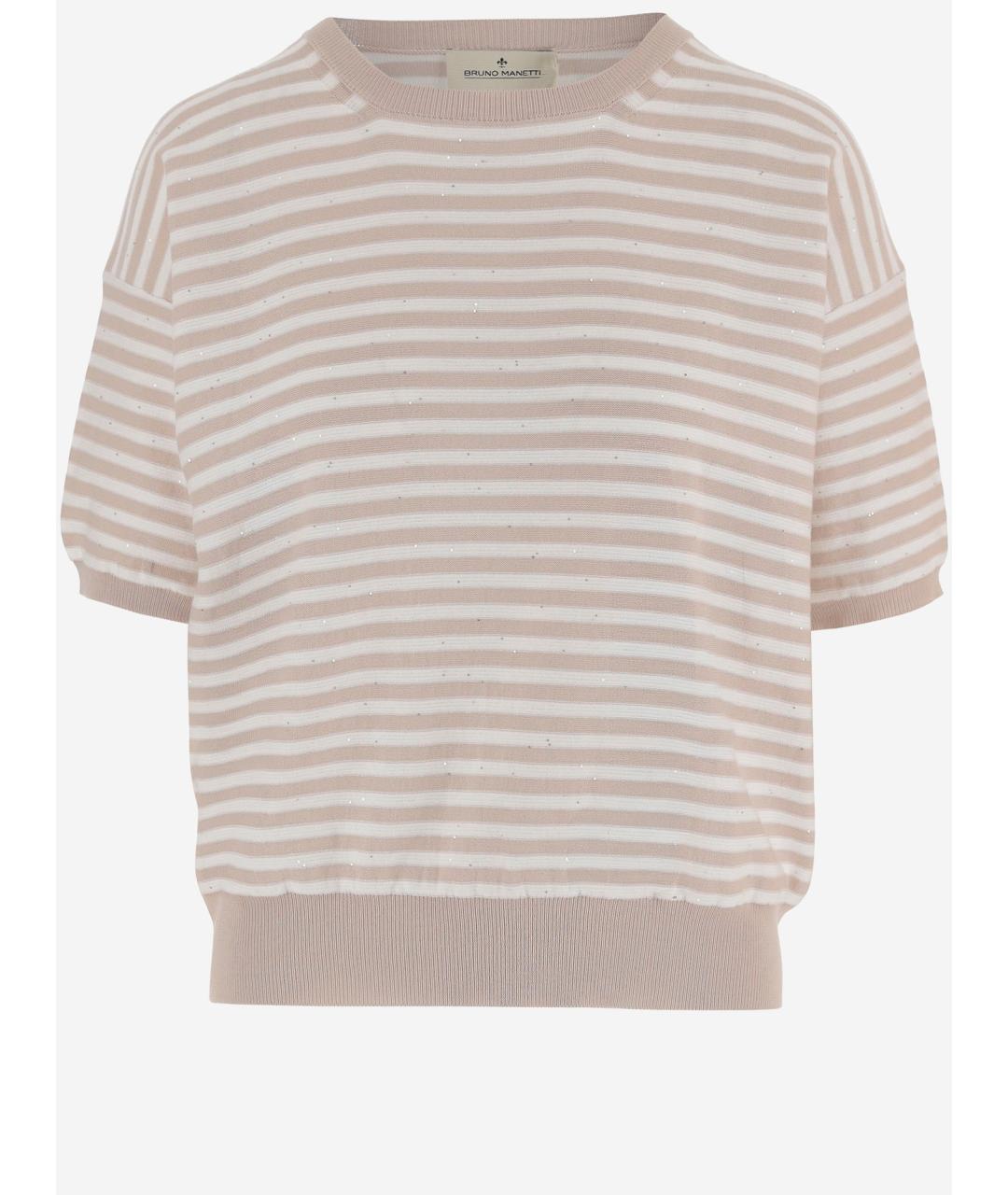 Bruno Manetti Бежевый хлопковый джемпер / свитер, фото 4