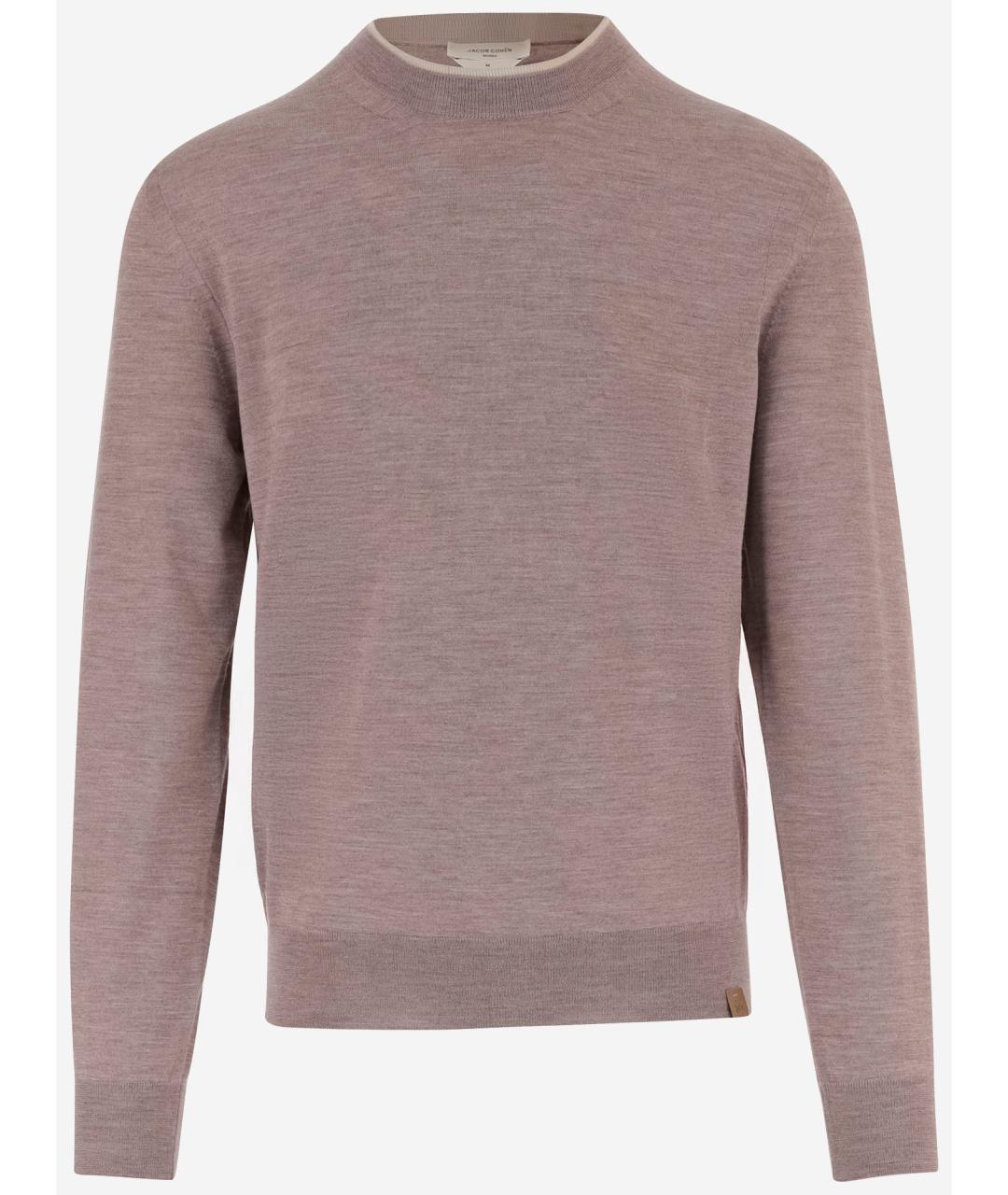 JACOB COHEN Бежевый шерстяной джемпер / свитер, фото 4