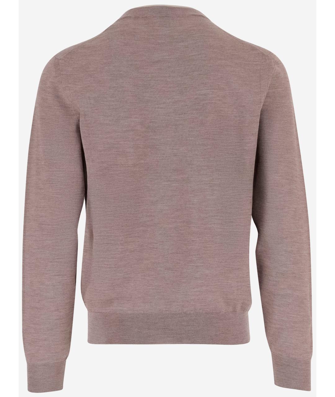 JACOB COHEN Бежевый шерстяной джемпер / свитер, фото 2