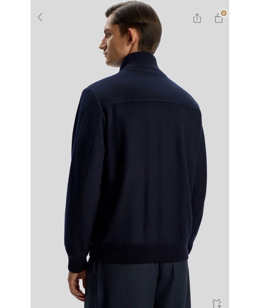 12 STOREEZ Темно-синяя шерстяная куртка, фото 6