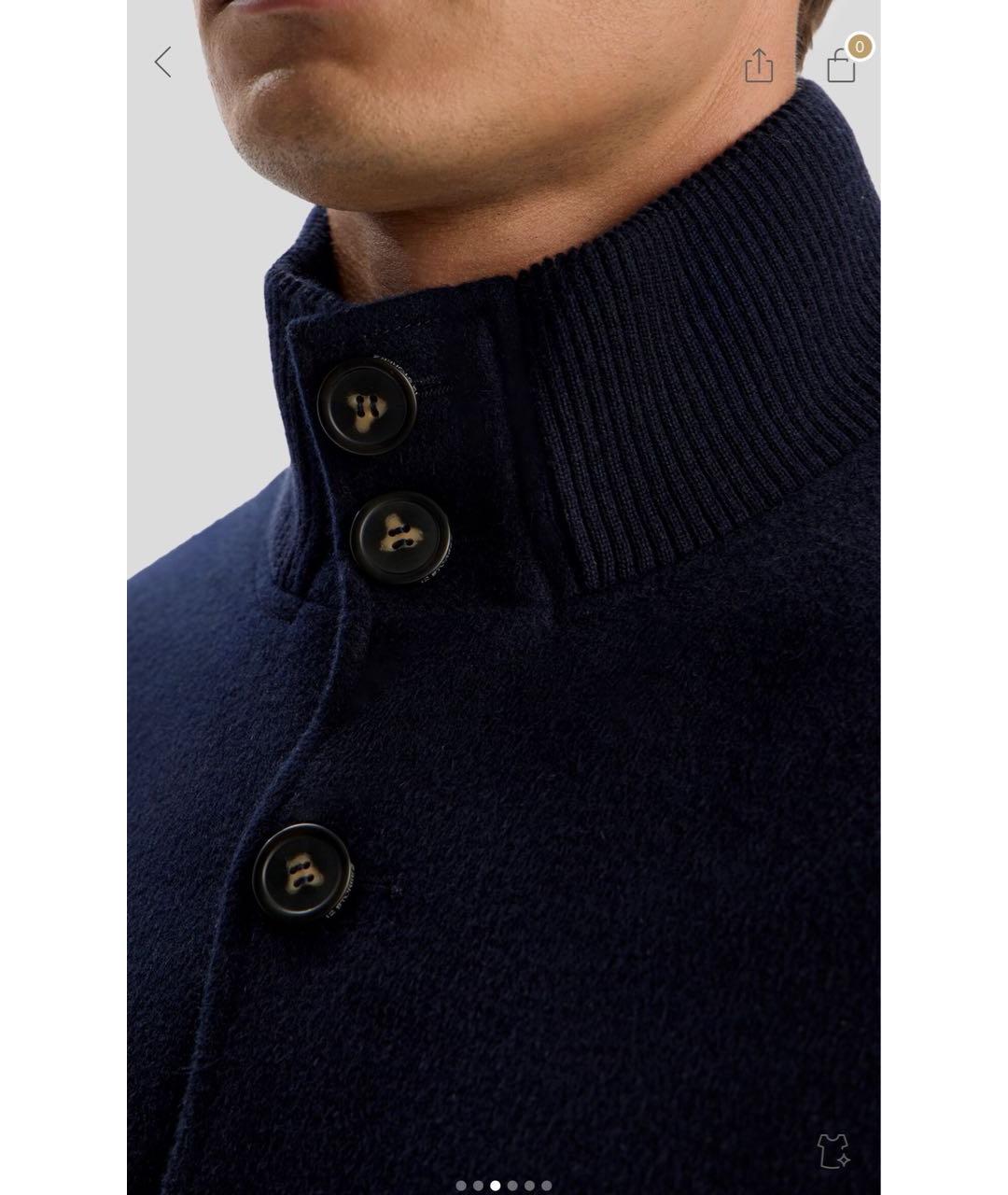 12 STOREEZ Темно-синяя шерстяная куртка, фото 4