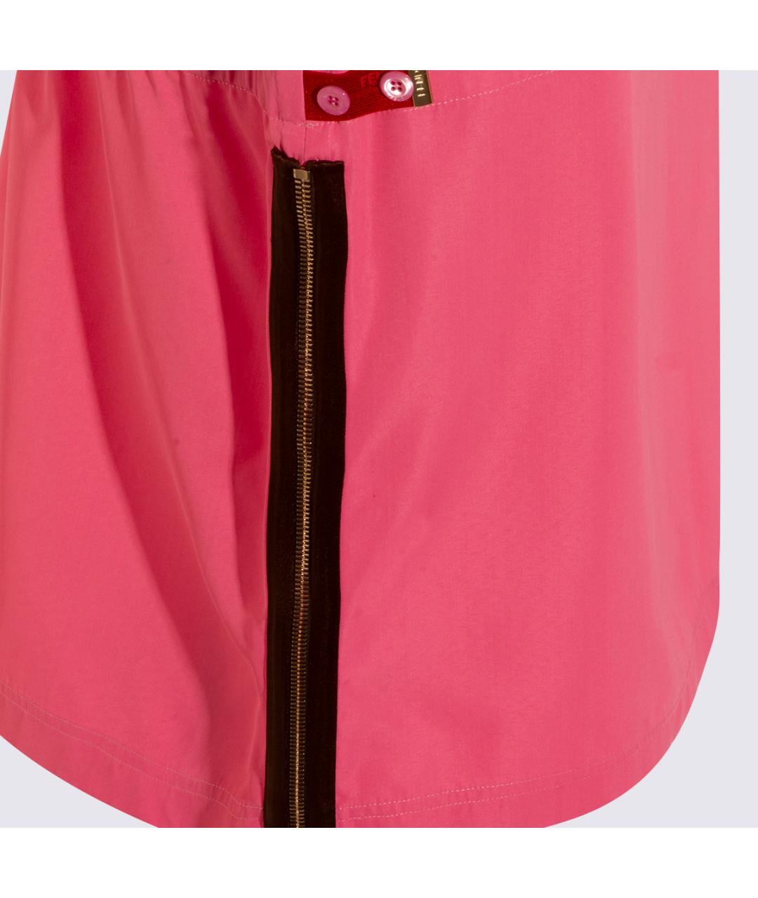 FENDI Розовая вискозная юбка мини, фото 3