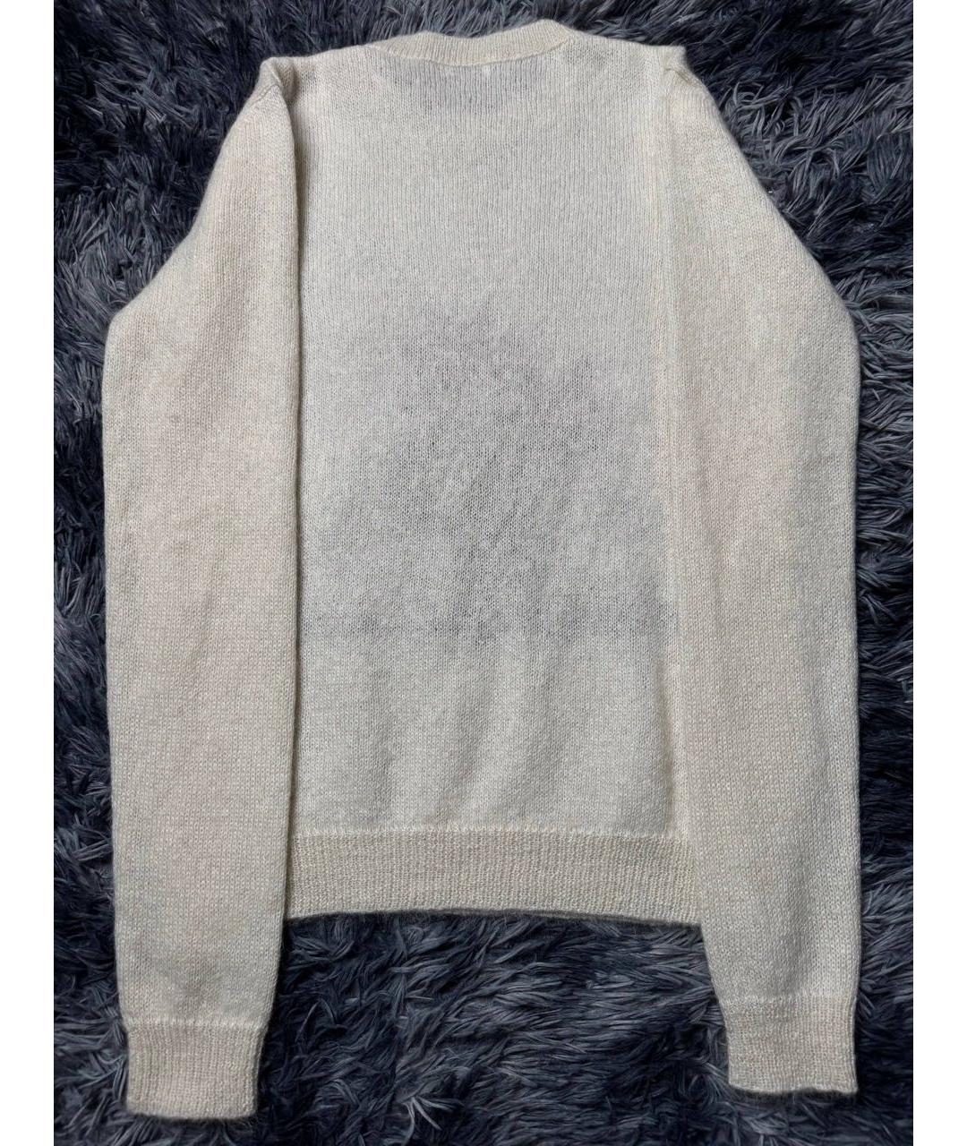 SAINT LAURENT Белый шерстяной джемпер / свитер, фото 3