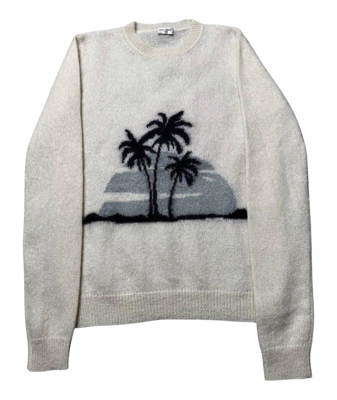 SAINT LAURENT Белый шерстяной джемпер / свитер, фото 1