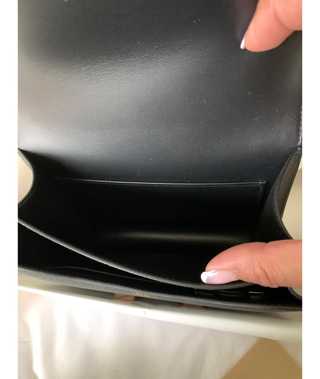 HERMES Черная кожаная сумка через плечо, фото 3