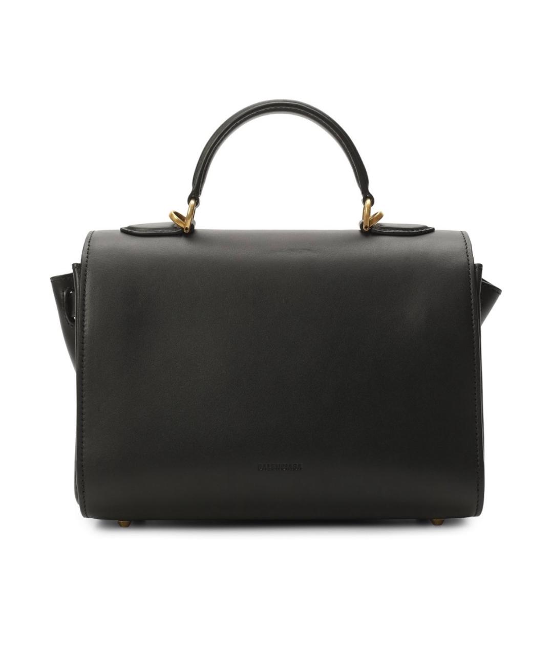 BALENCIAGA Черная кожаная сумка с короткими ручками, фото 3