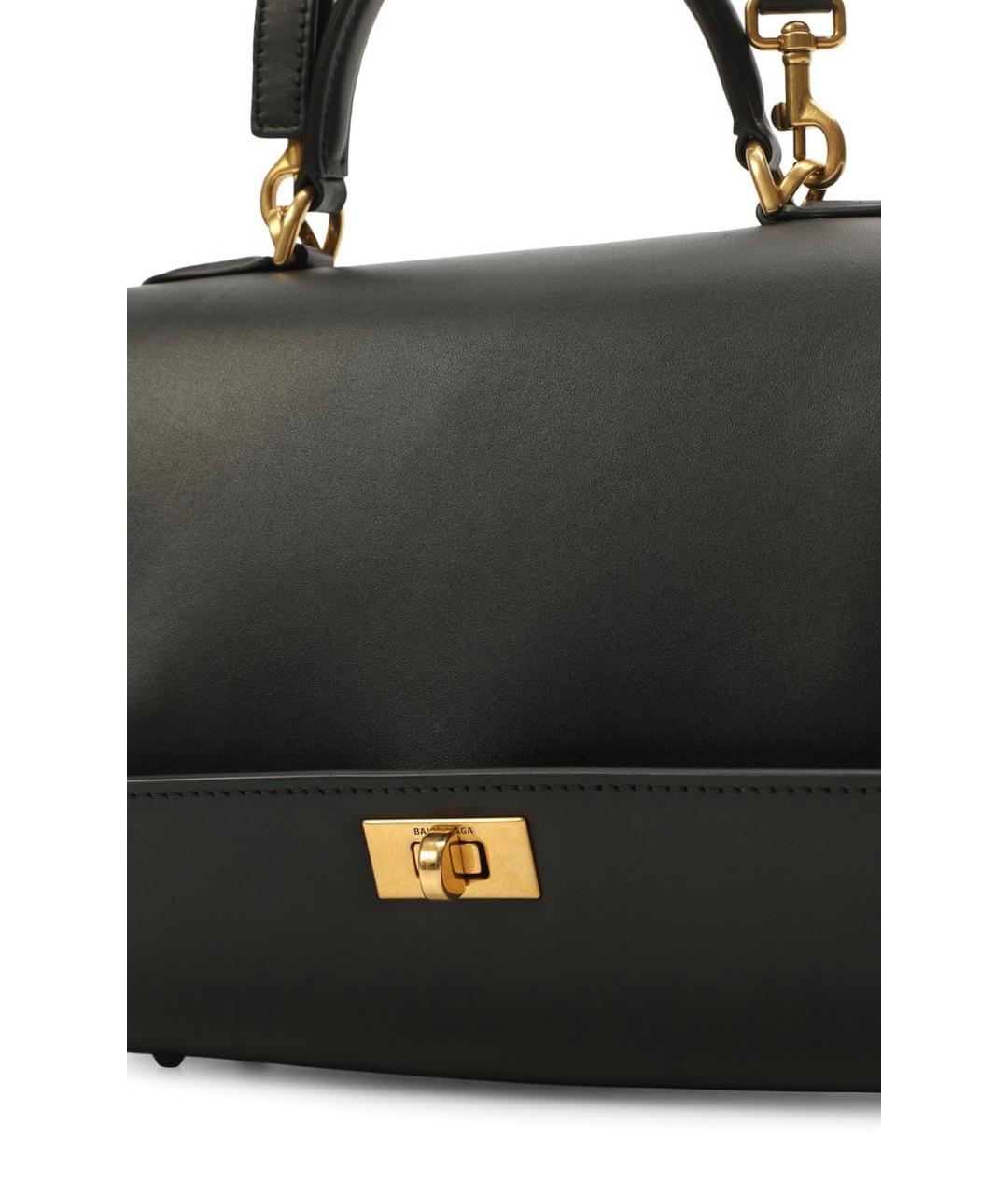 BALENCIAGA Черная кожаная сумка с короткими ручками, фото 8