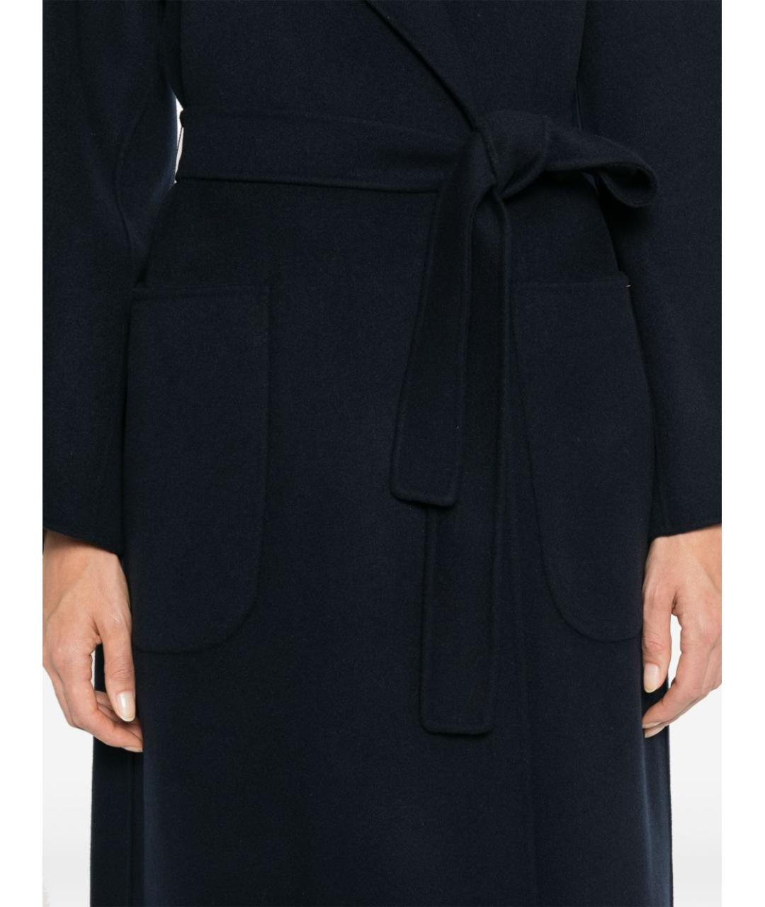 'S MAX MARA Темно-синее шерстяное пальто, фото 2