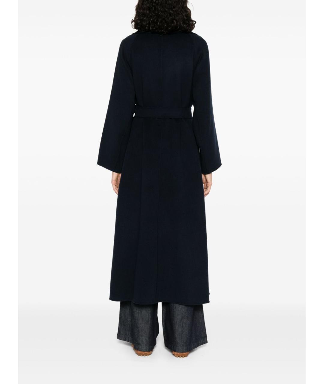 'S MAX MARA Темно-синее шерстяное пальто, фото 4
