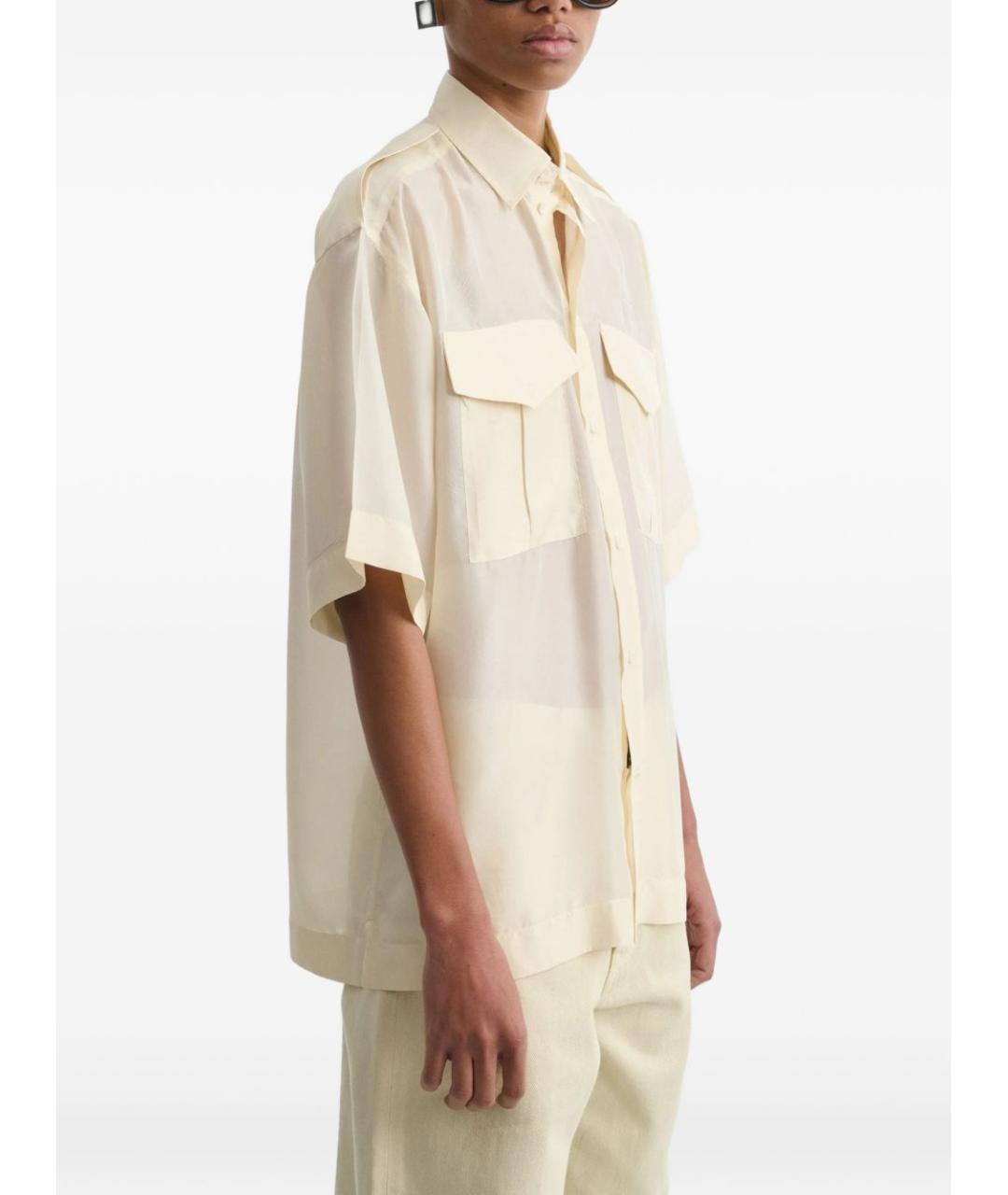 PHOEBE PHILO Бежевая шелковая рубашка, фото 2