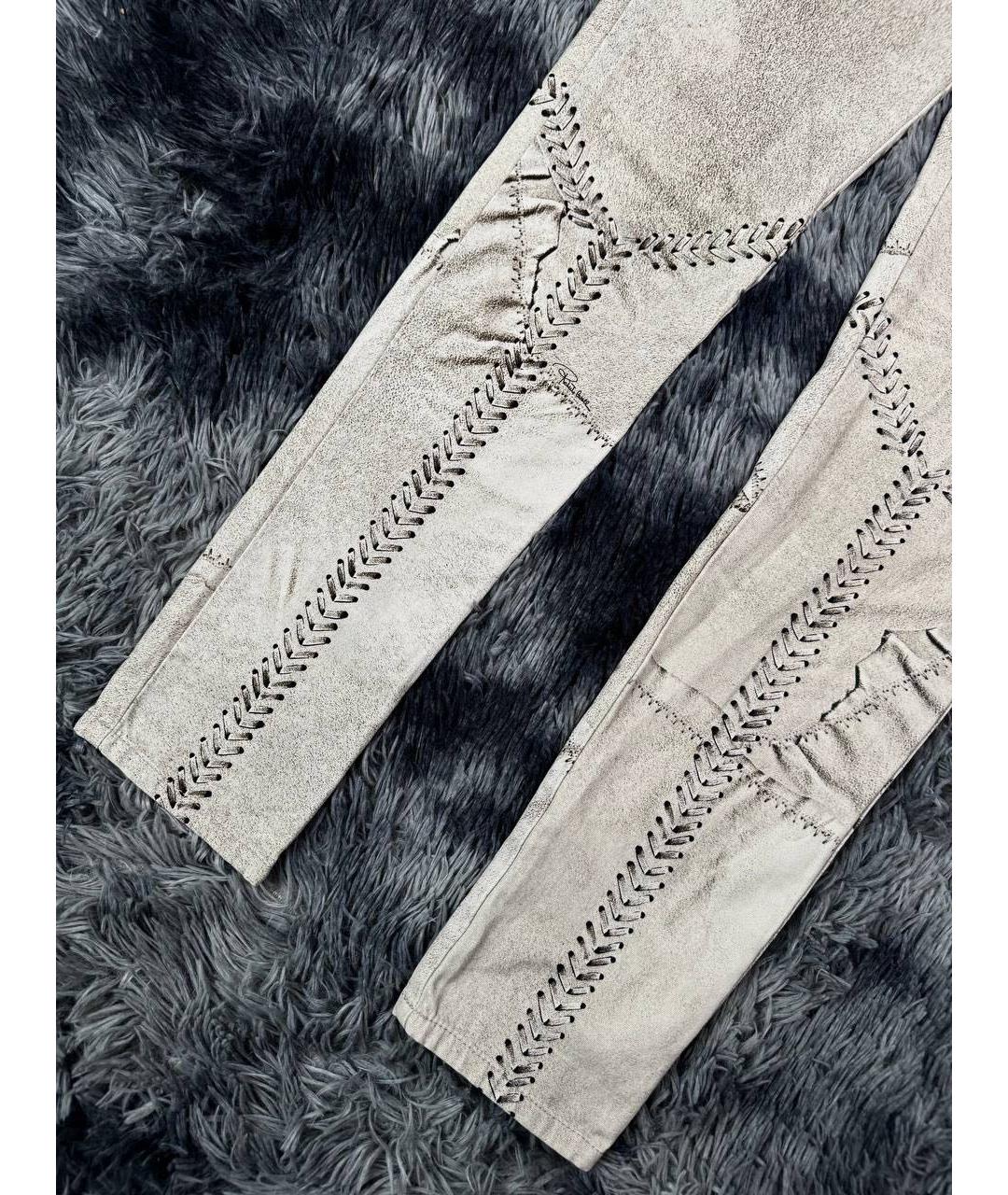 ROBERTO CAVALLI Белые хлопковые джинсы слим, фото 5