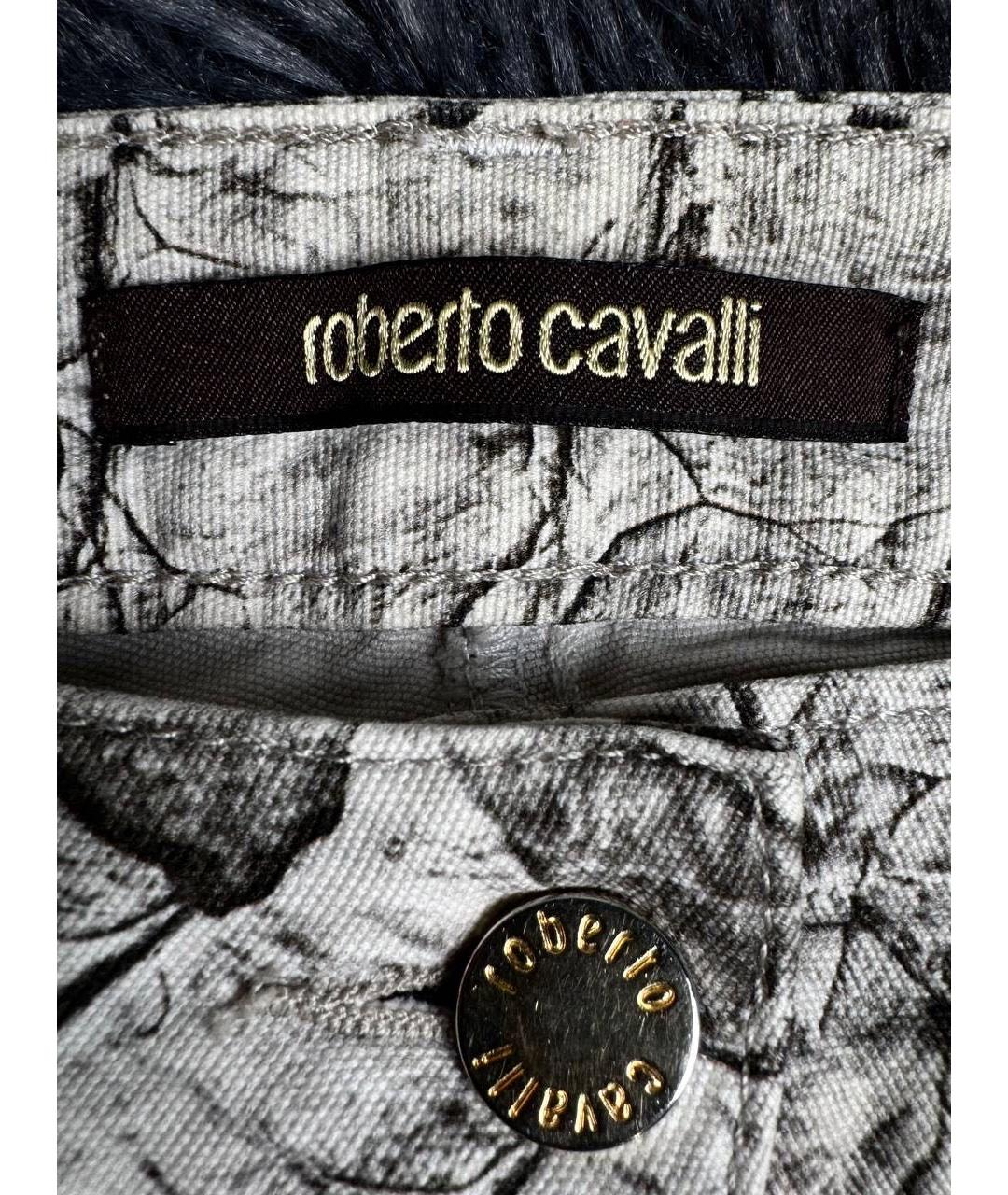 ROBERTO CAVALLI Белые хлопковые джинсы слим, фото 6