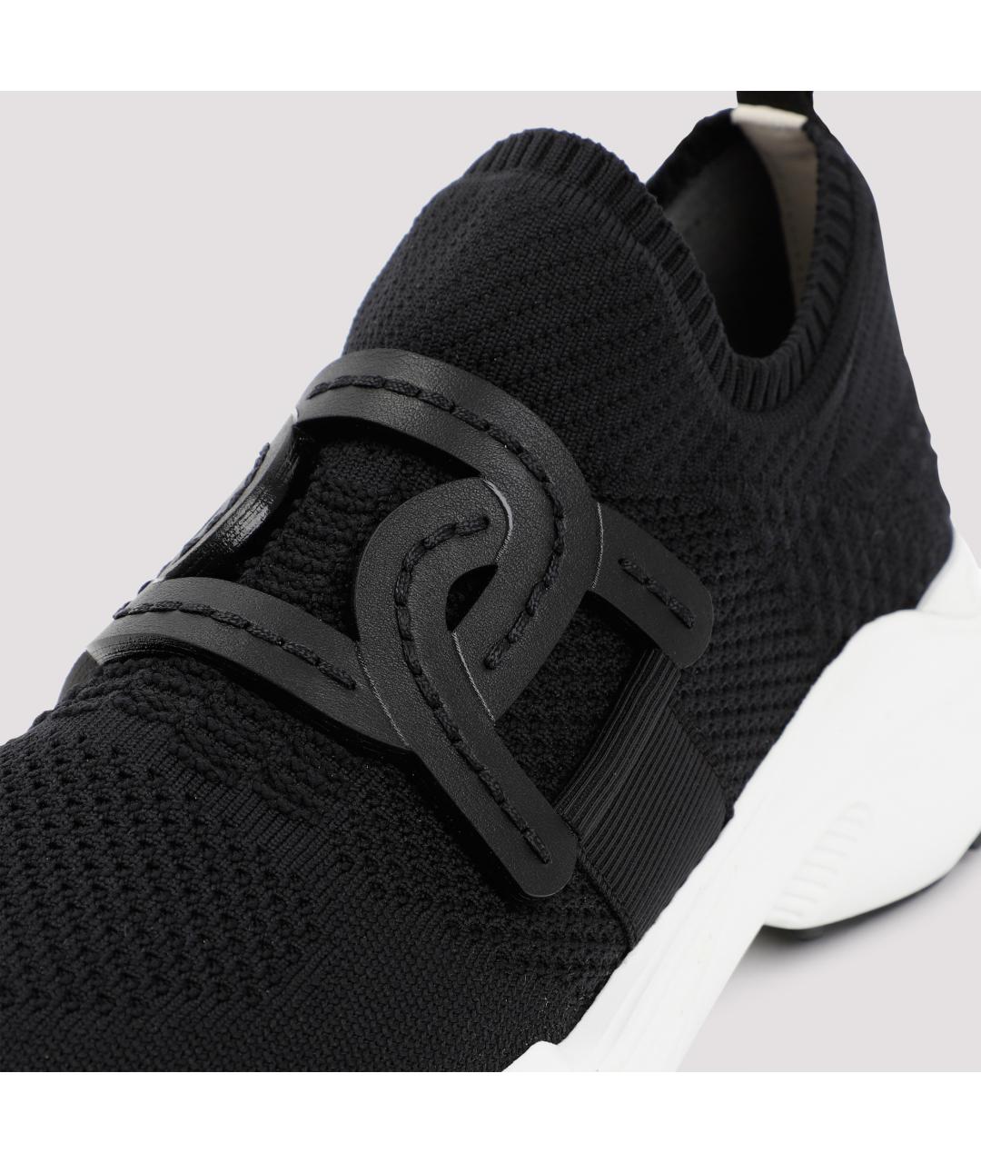 TOD'S Черные текстильные кроссовки, фото 4