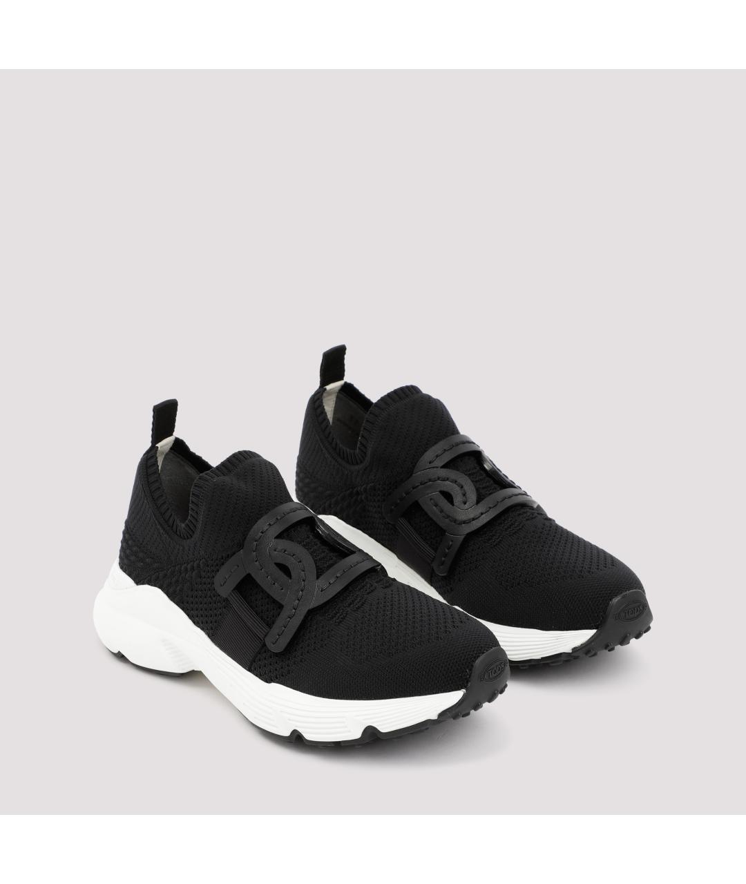 TOD'S Черные текстильные кроссовки, фото 3
