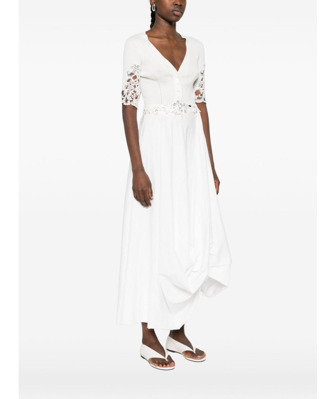 ERMANNO SCERVINO Белый хлопковый кардиган, фото 3