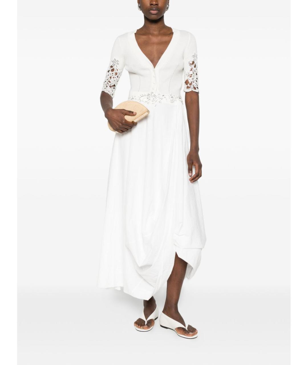 ERMANNO SCERVINO Белый хлопковый кардиган, фото 4