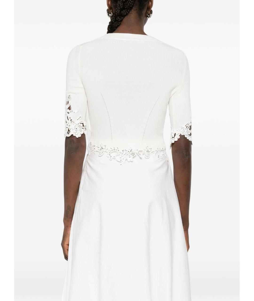 ERMANNO SCERVINO Белый хлопковый кардиган, фото 2